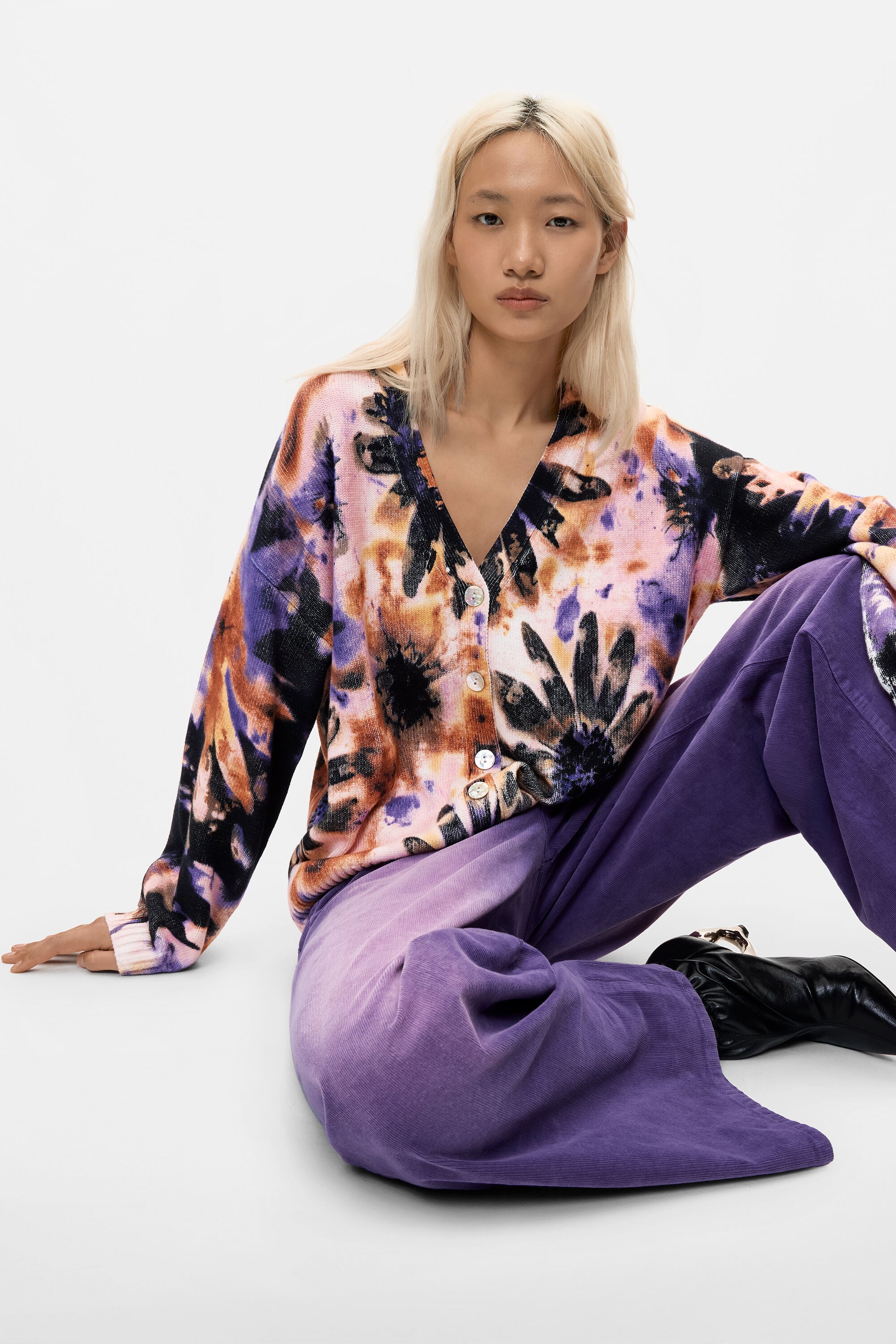 Desigual Gebloemd vest in multicolor