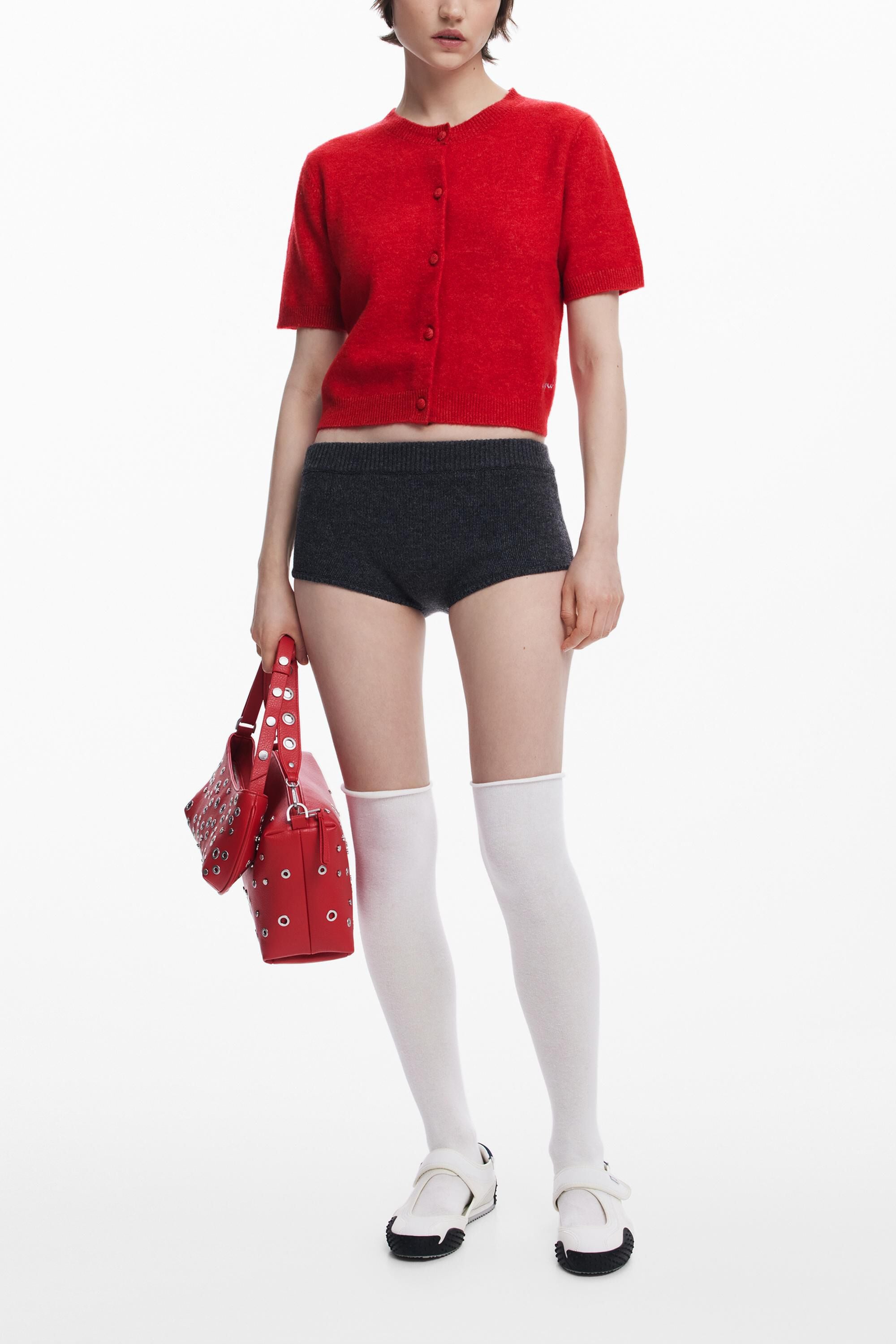 Desigual Kort mouw trui met knopen