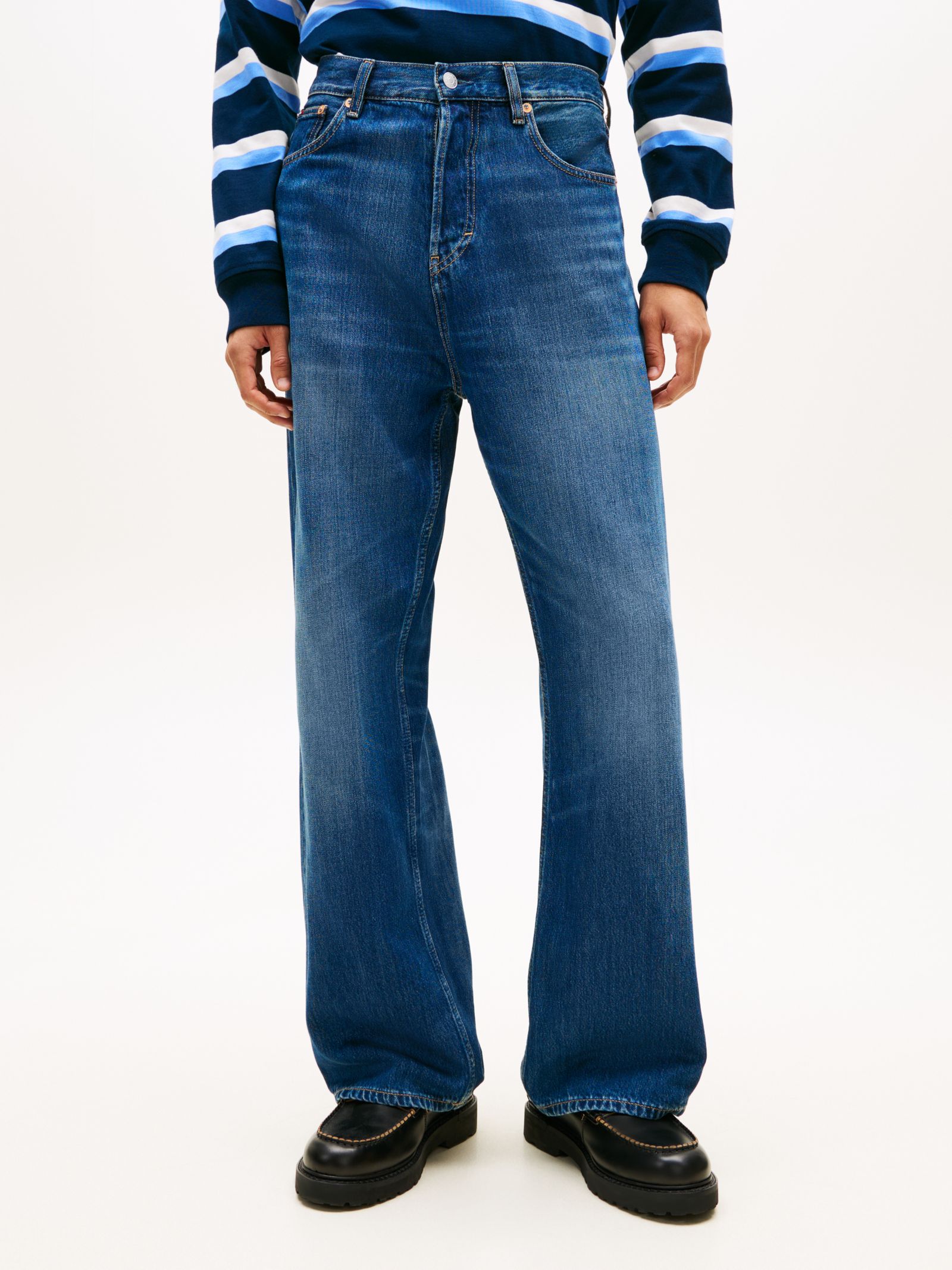 Tommy Jeans loose jeans met whiskers