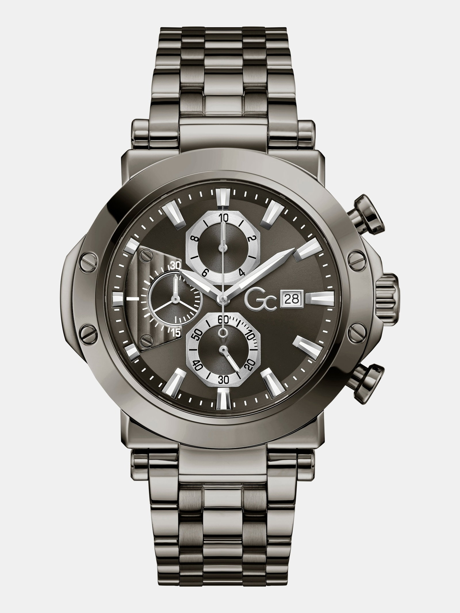 Guess Gc Rvs Multifunctionele Horloge 44 Mm in grijs