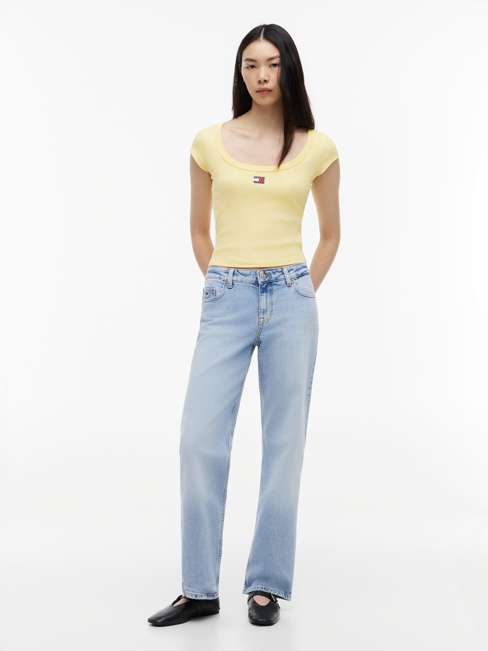 Tommy Jeans Sophie Low rise straight jeans met fading