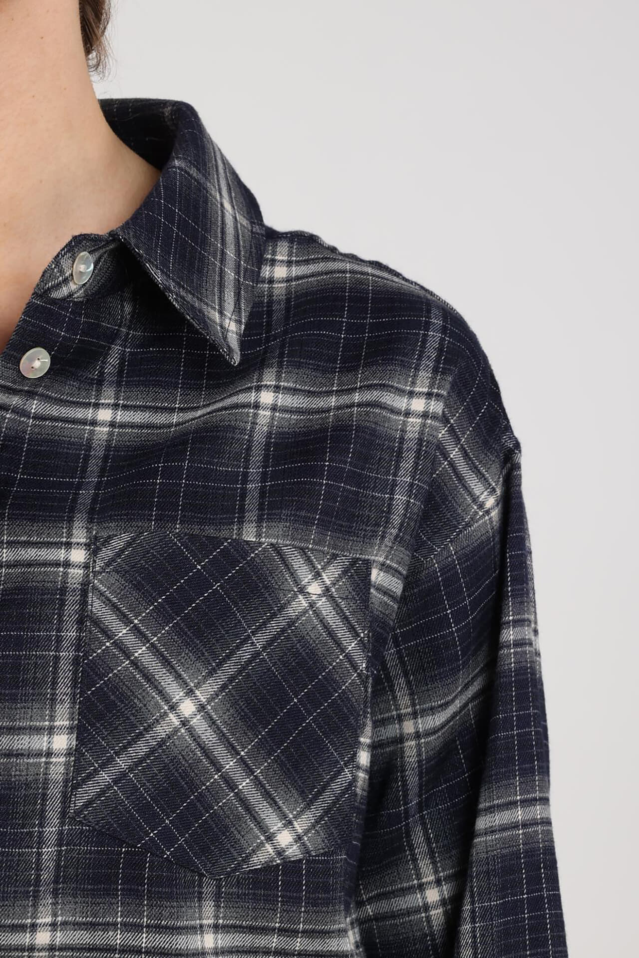 Nukus Blouse Macy Check Jeans Light dames