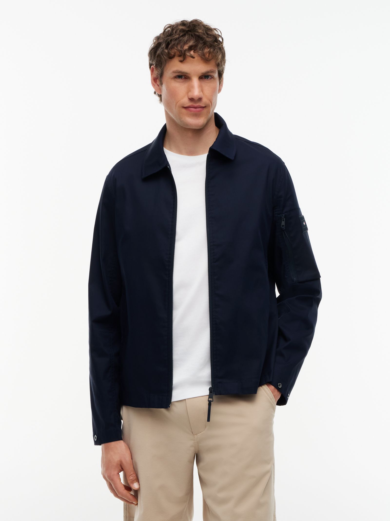 Tommy Hilfiger Performance Waterafstotend Tech Shacket in marine
