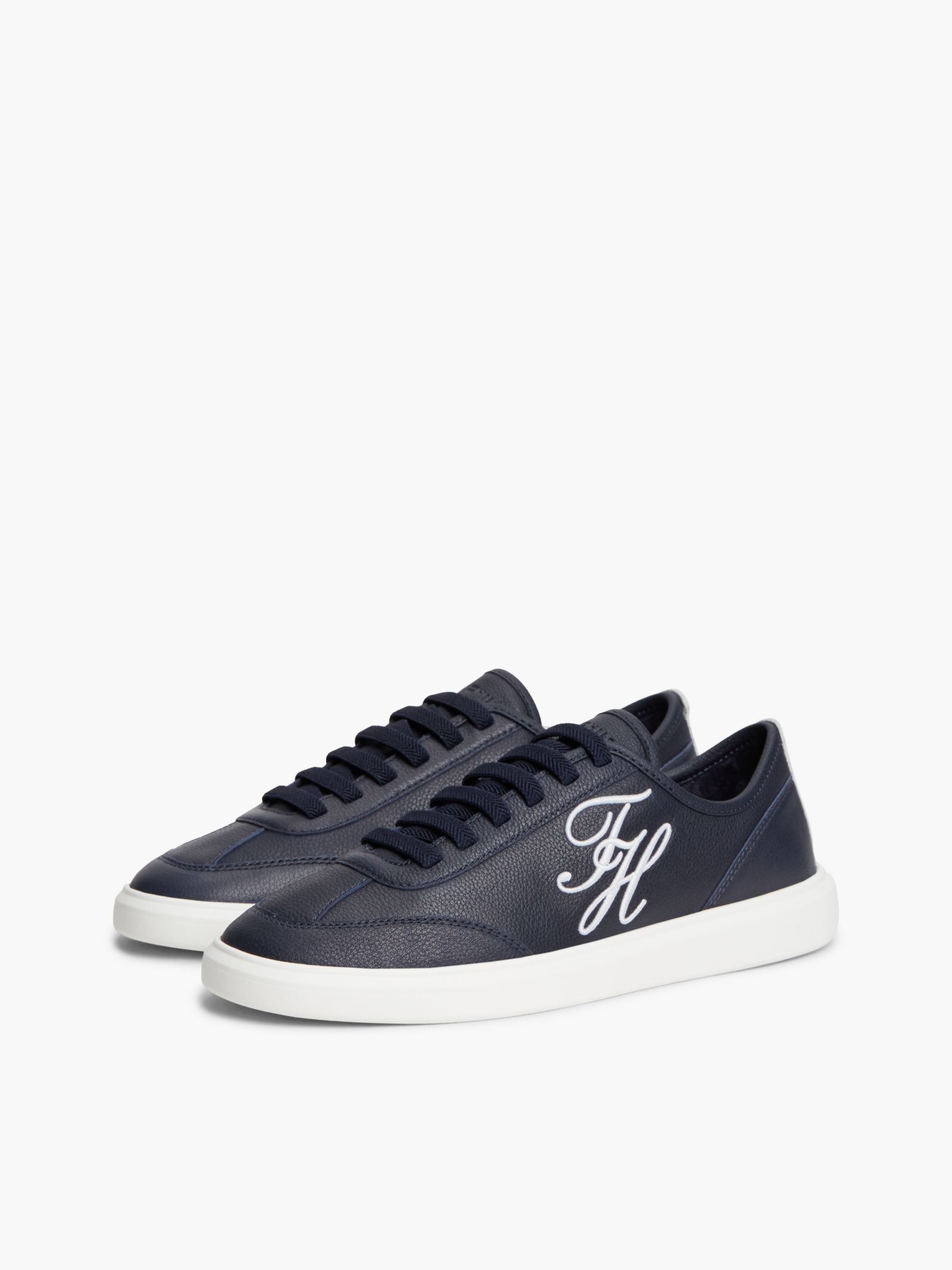 Tommy Hilfiger Hilfiger Icon leren court sneaker for women in marine