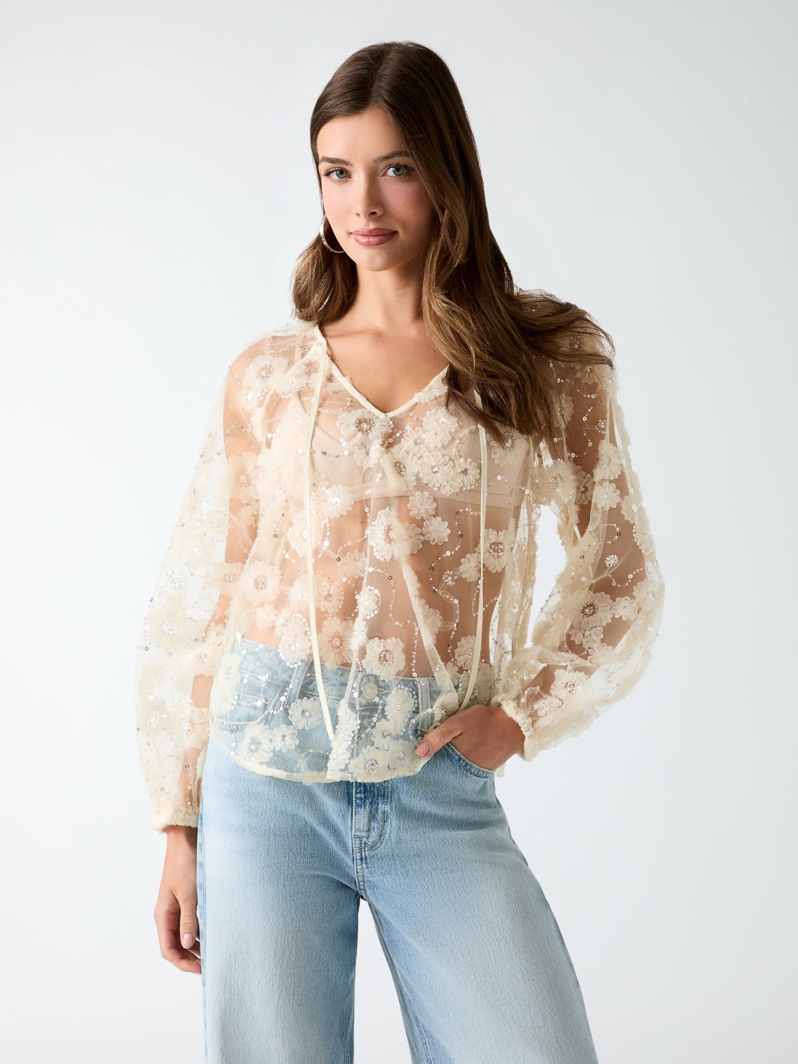 Guess Pailletten Blouse