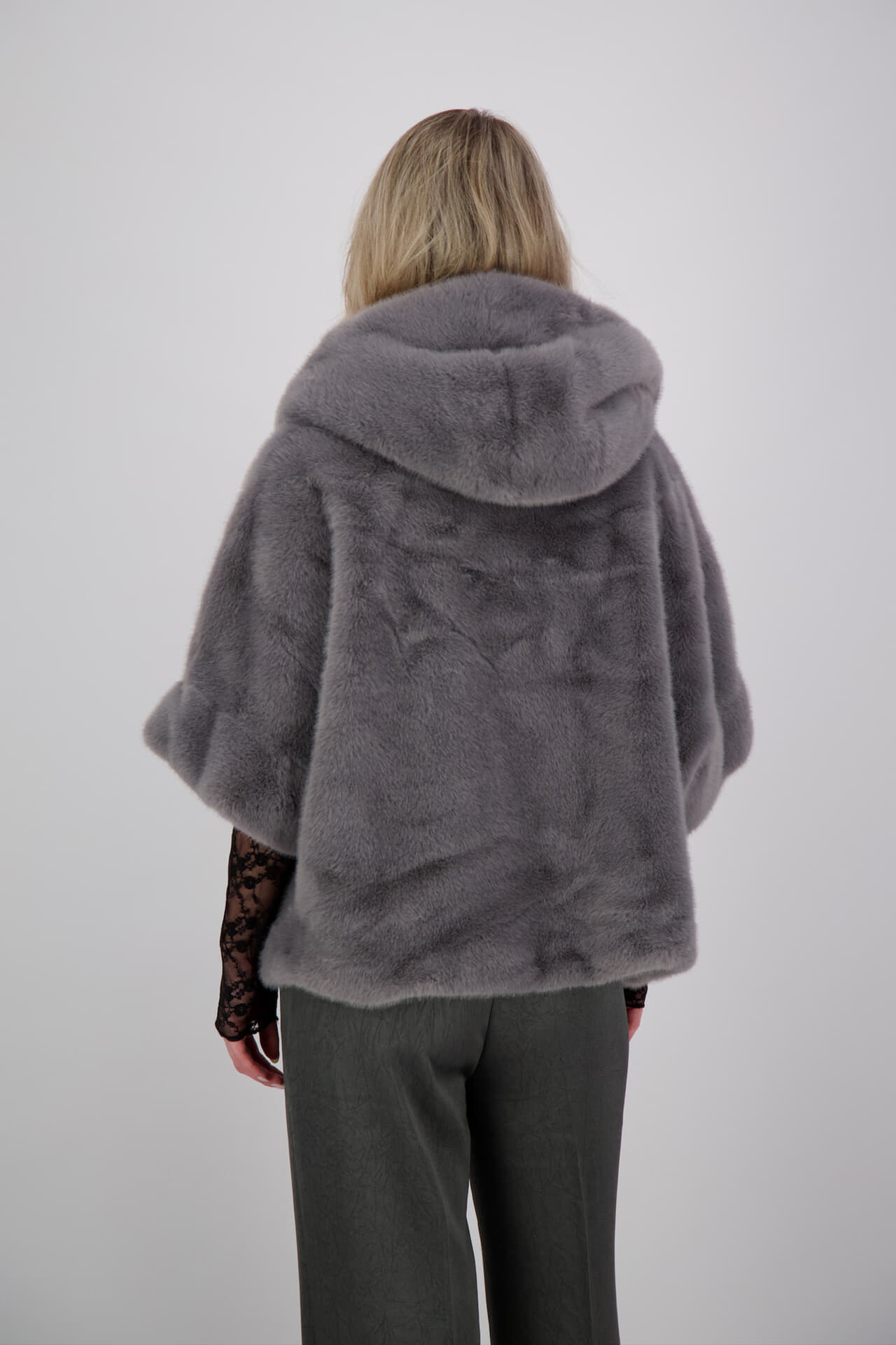 Bomont Poncho Celia Grijs dames