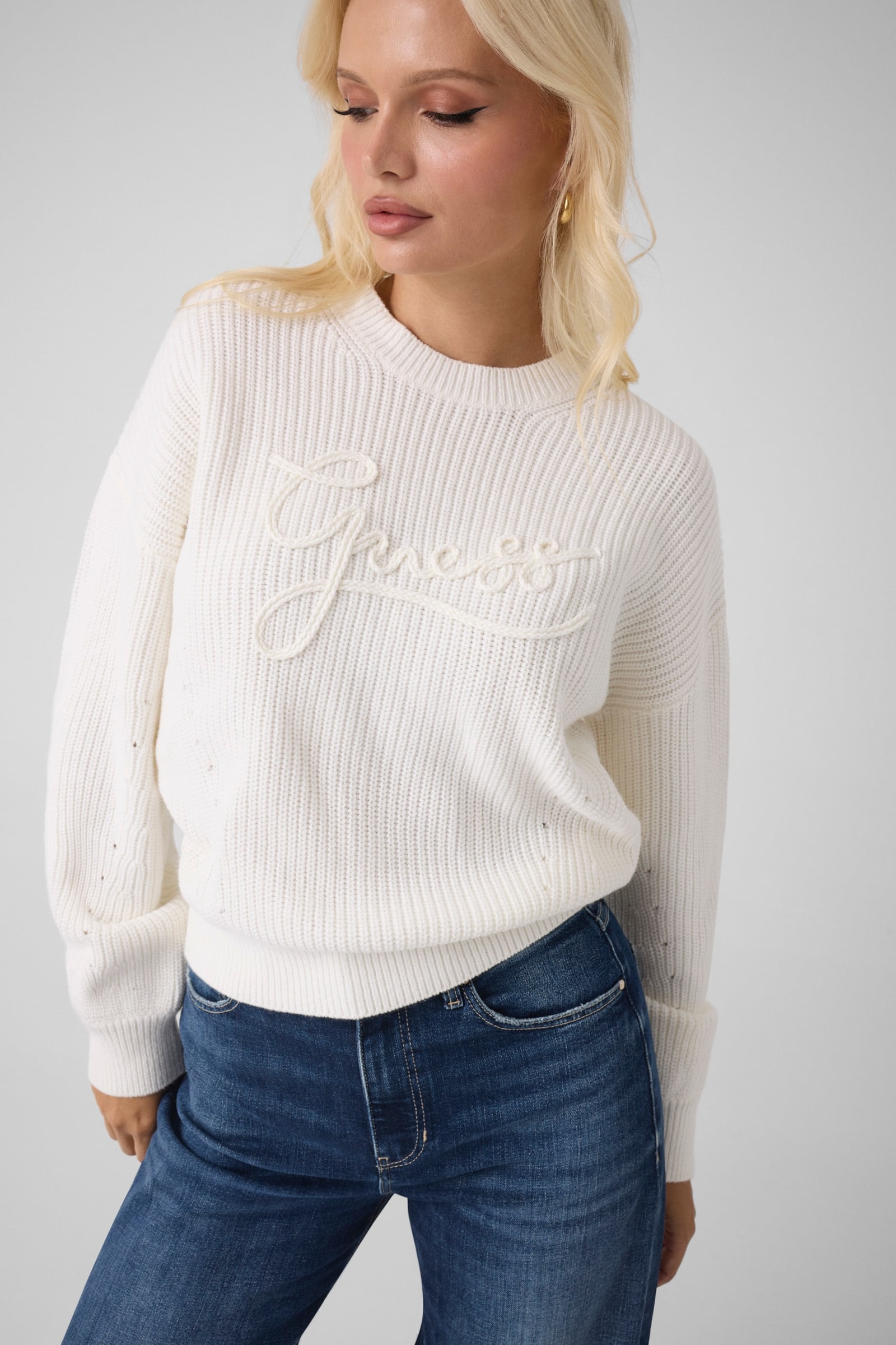 Guess Trui Van Wolmix for women in wit