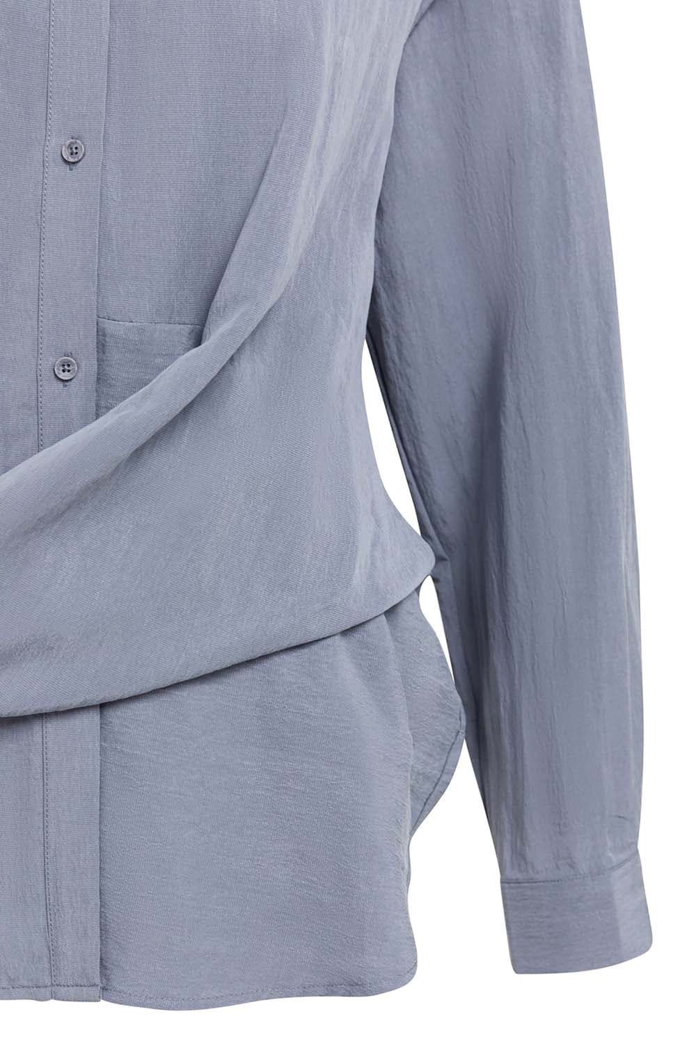 Yaya Blouse Knoopsluiting Grijs dames