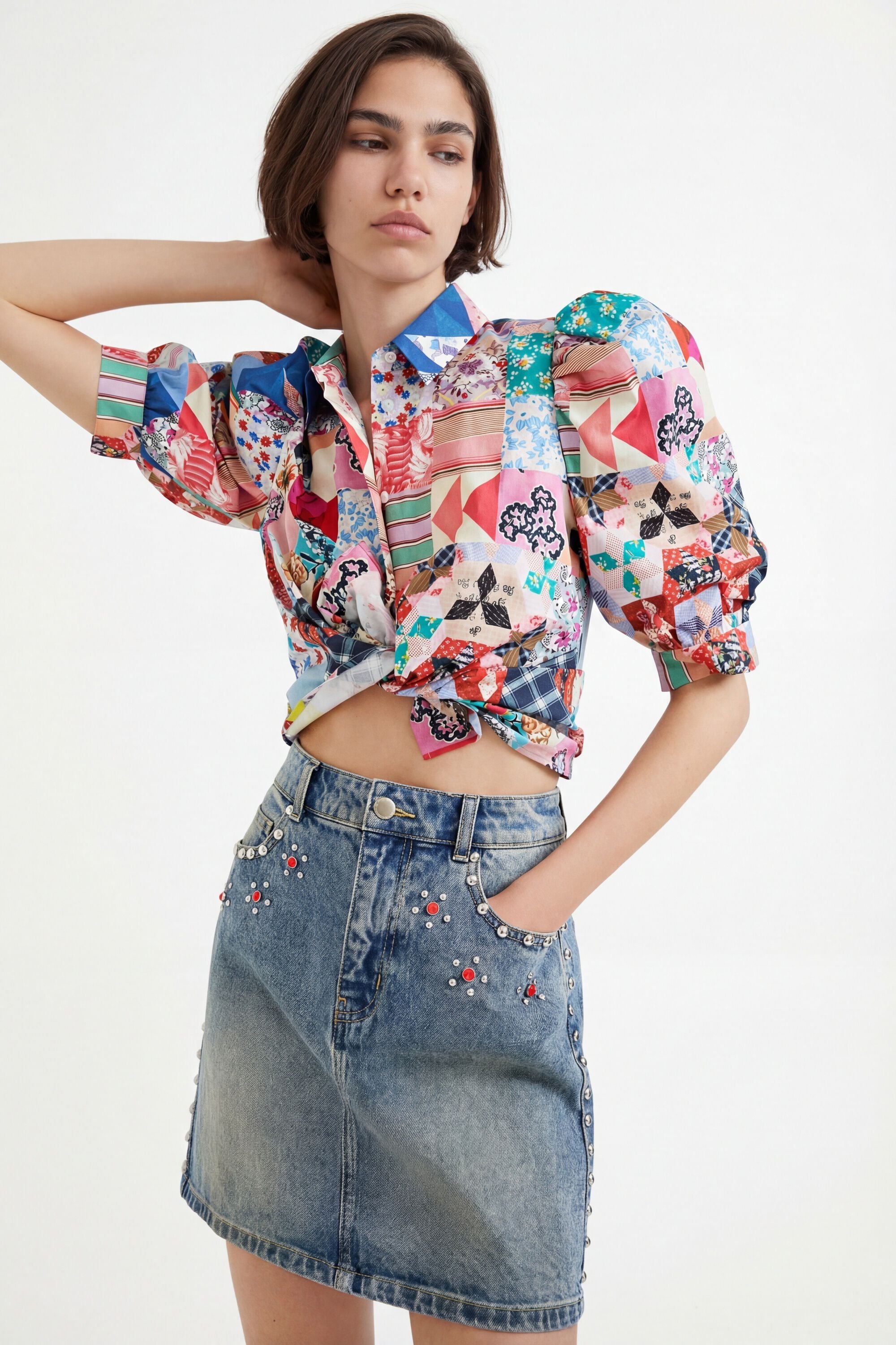 Desigual Minirok met studs Johnson Hartig