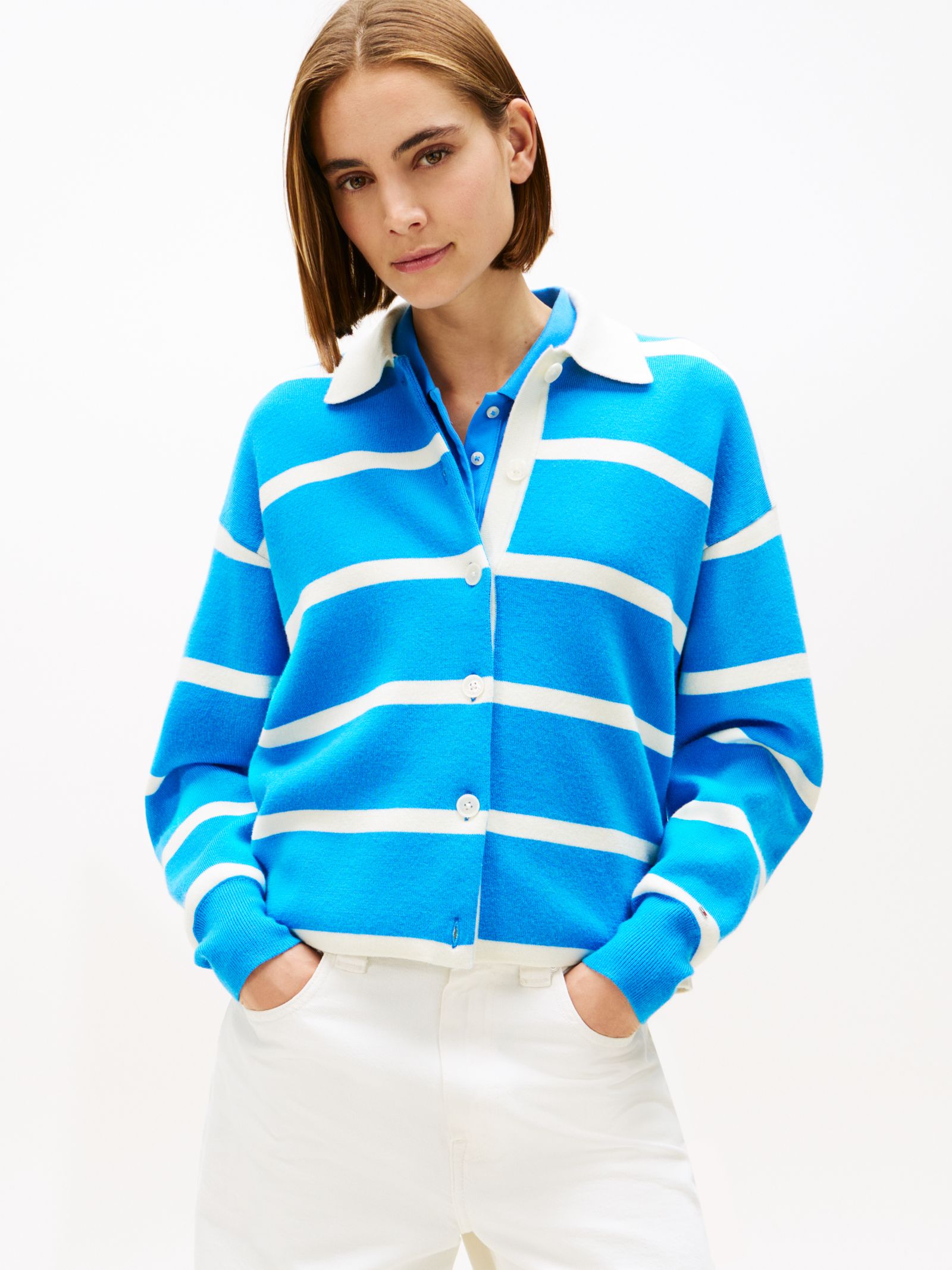 Tommy Hilfiger Oversized rugbyvest van zuivere wol
