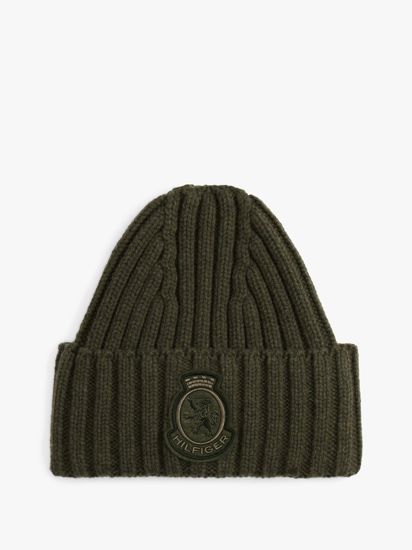 Tommy Hilfiger Beanie van zuivere wol met TH embleem