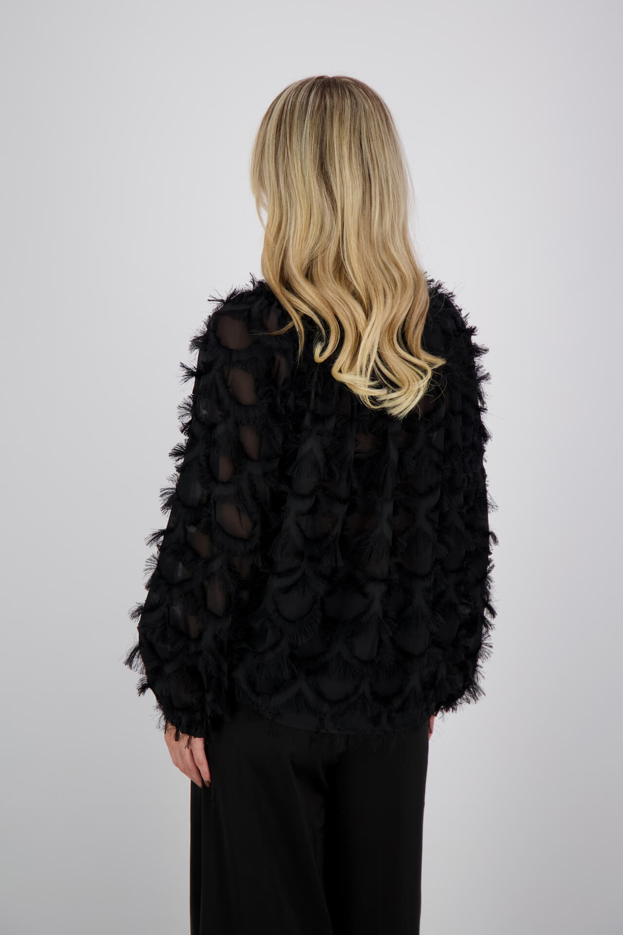 Vive La Femme Blouse Daisy Zwart dames