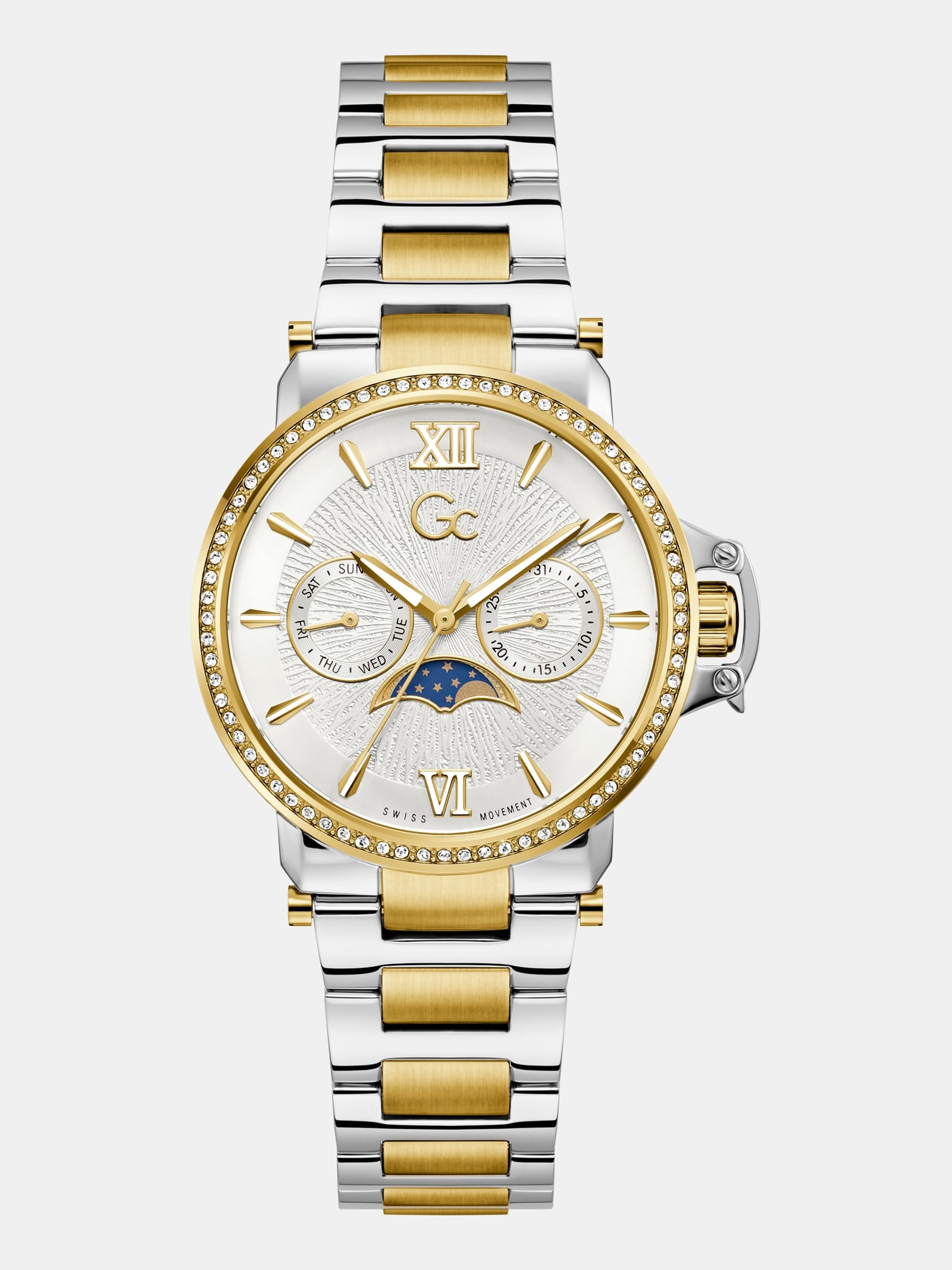 Guess Gc Rvs Analoge Horloge 36 Mm in zilver