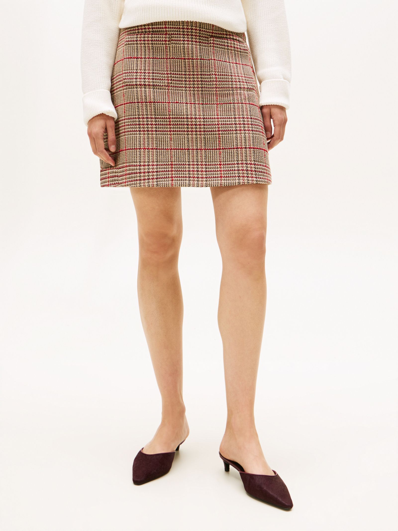 Tommy Hilfiger Geruite minirok van tweed