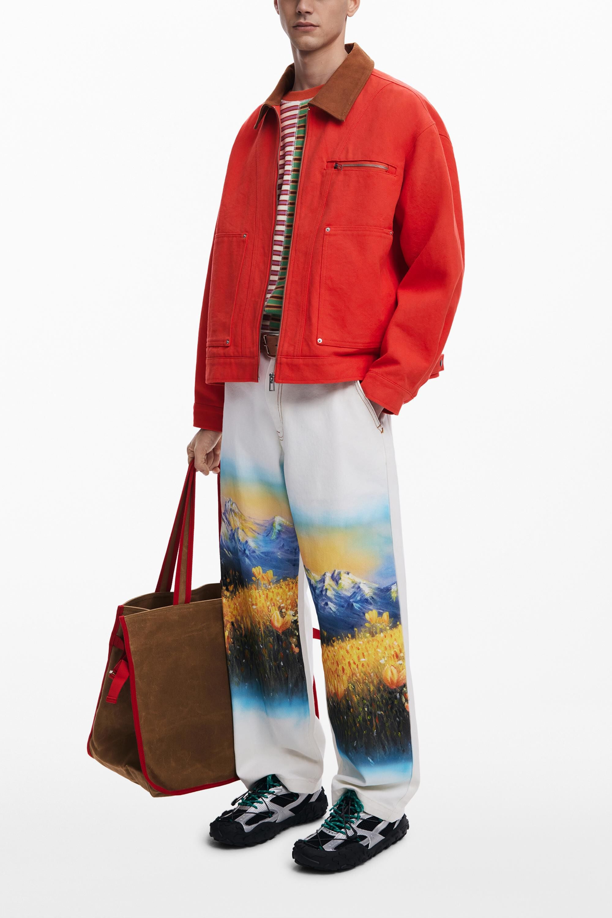 Desigual Jas met contrasterende kraag