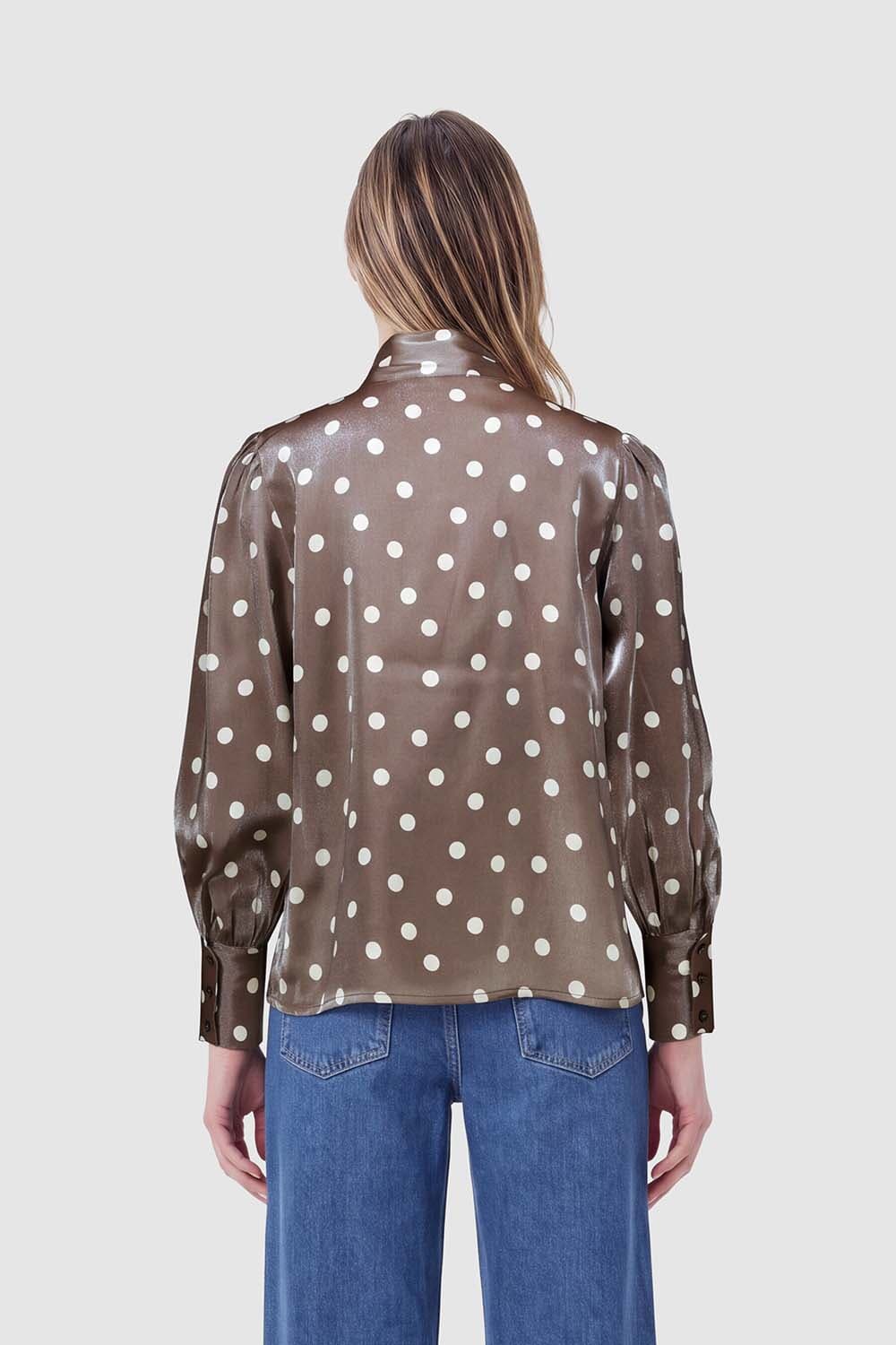 J’amu Blouse Djill Bruin dames