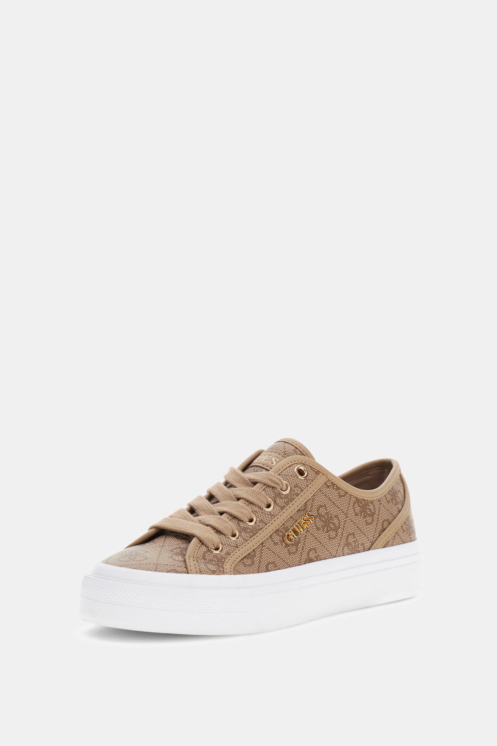 Guess Jelexa Sneakers Van Imitatieleer in beige