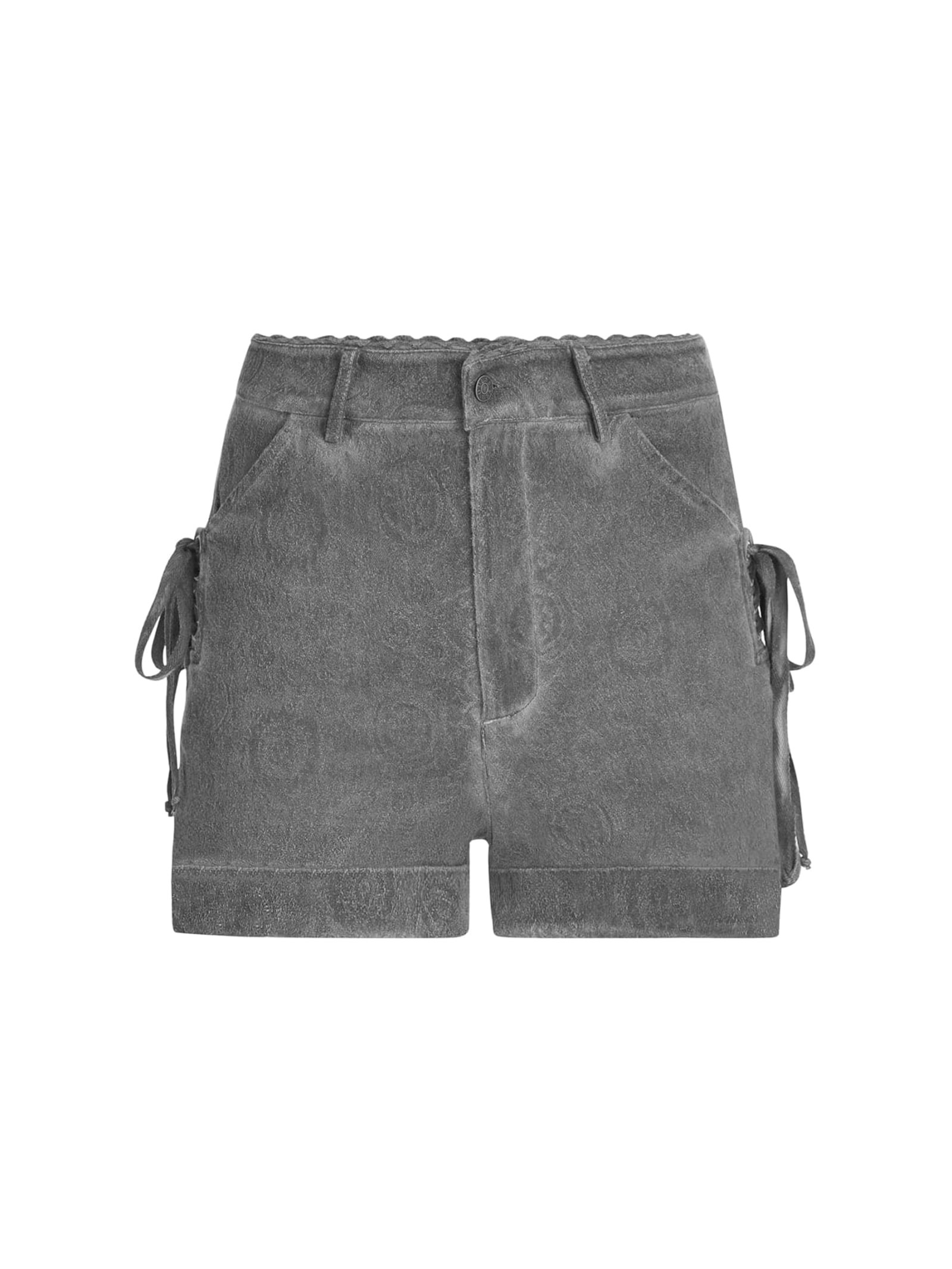 Guess Short Met Vetersluiting In De Zijkant in grijs