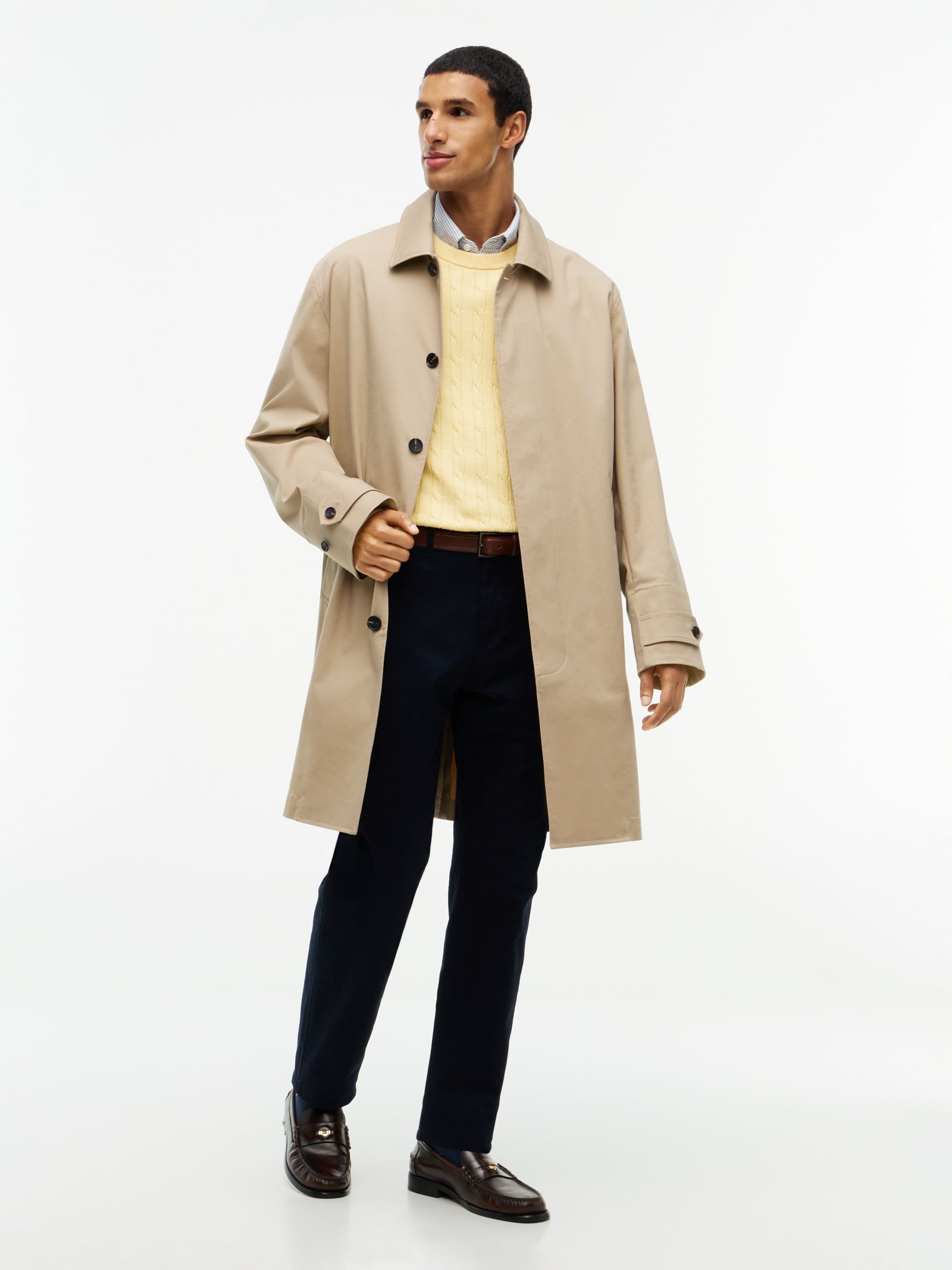 Tommy Hilfiger Relaxed fit car coat van twill in beige