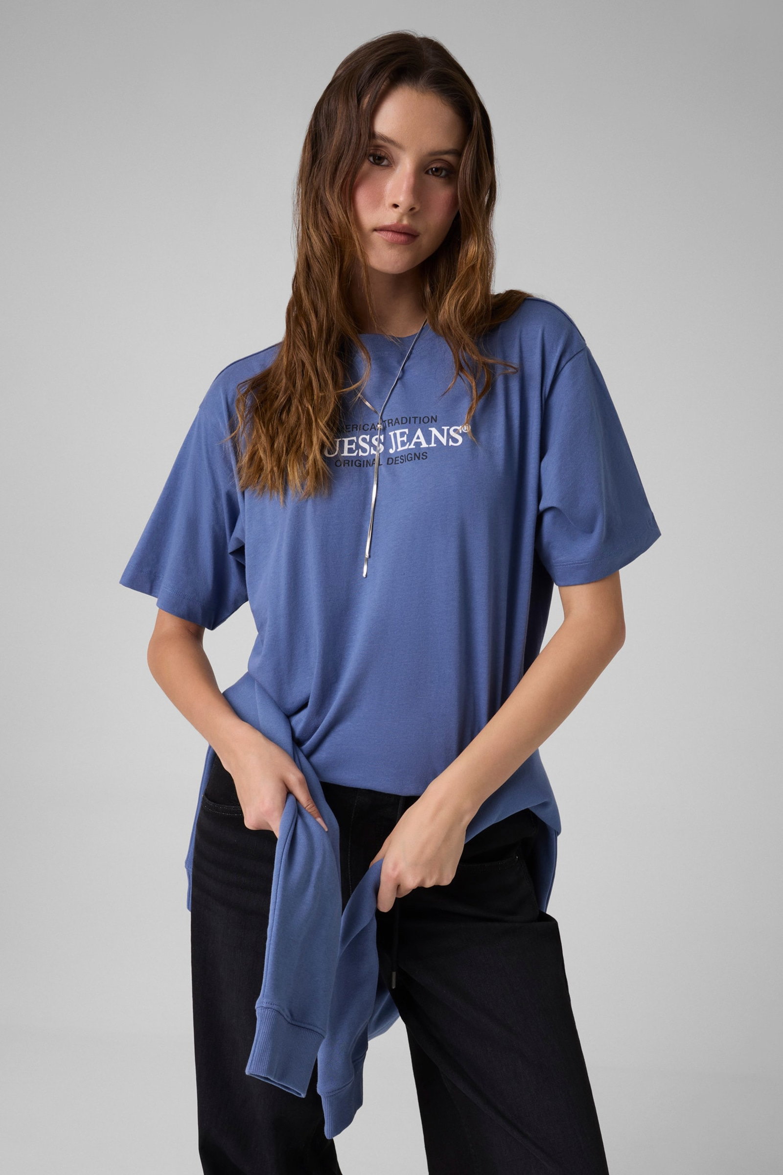 Guess American Tradition Oversized T-Shirt in blauw