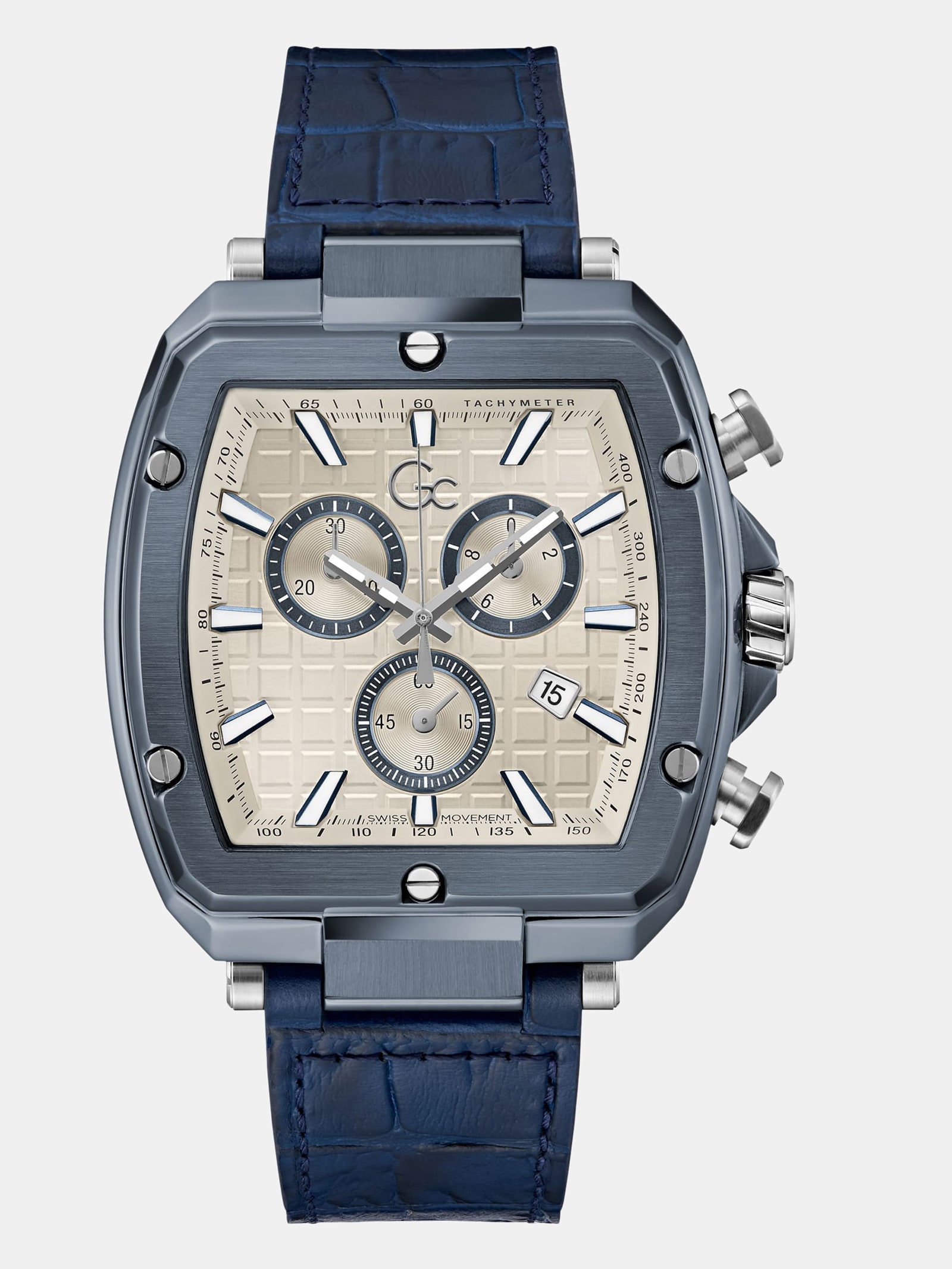 Guess Gc Multifunctioneel Horloge Van Echt Leer