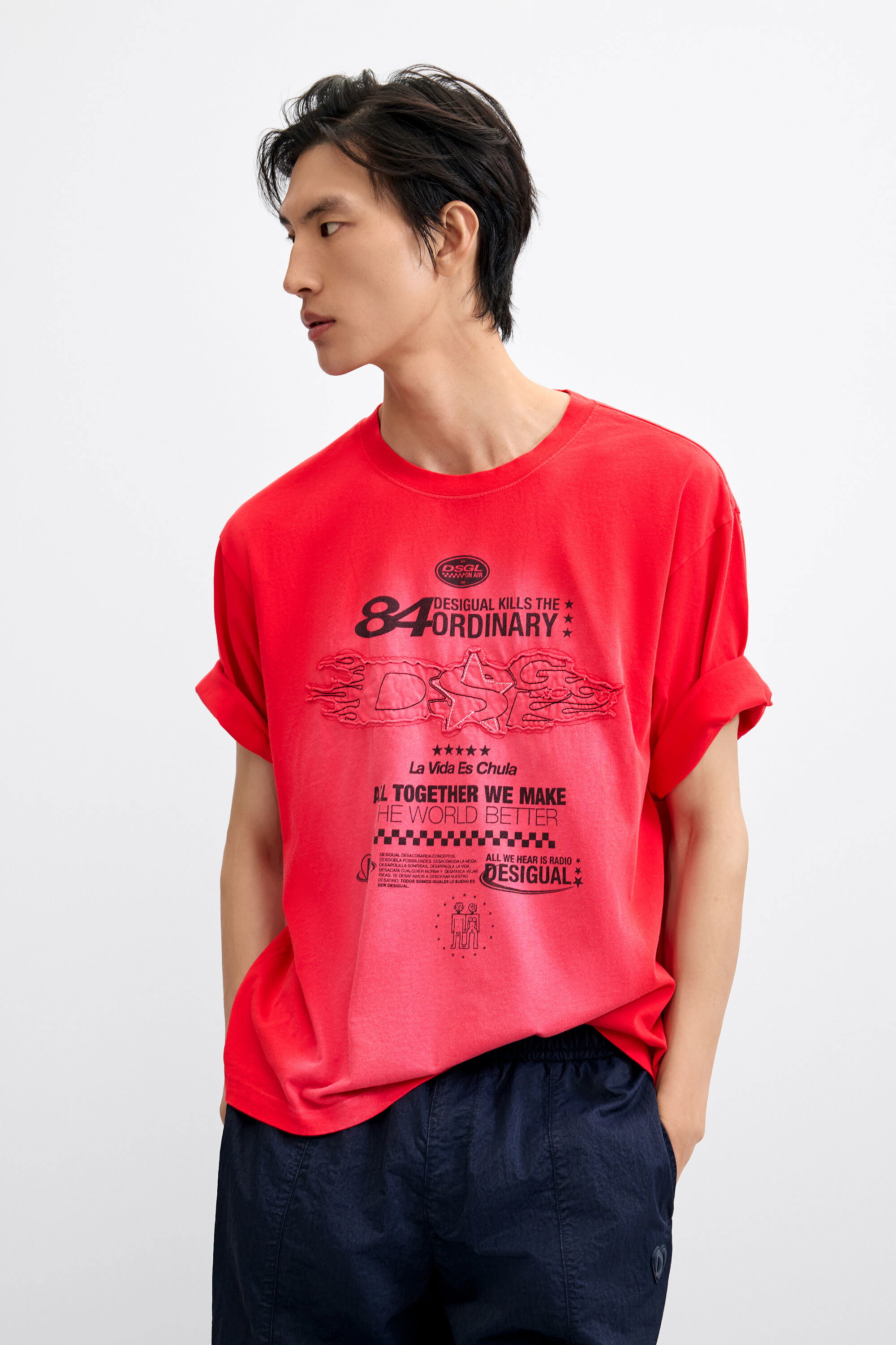 Desigual T-shirt met verloopprint