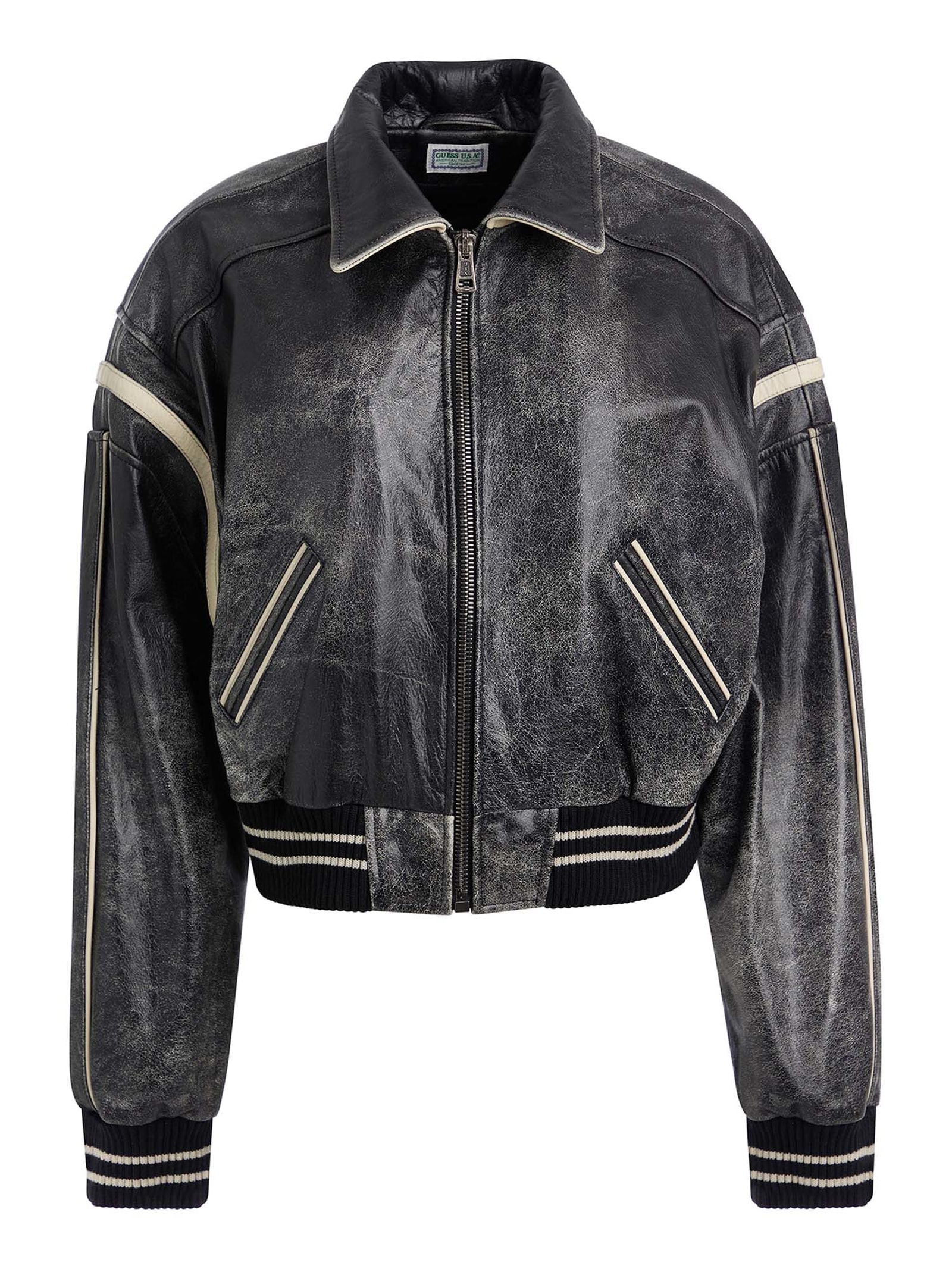 Guess Bomberjack Van Echt Leer for women