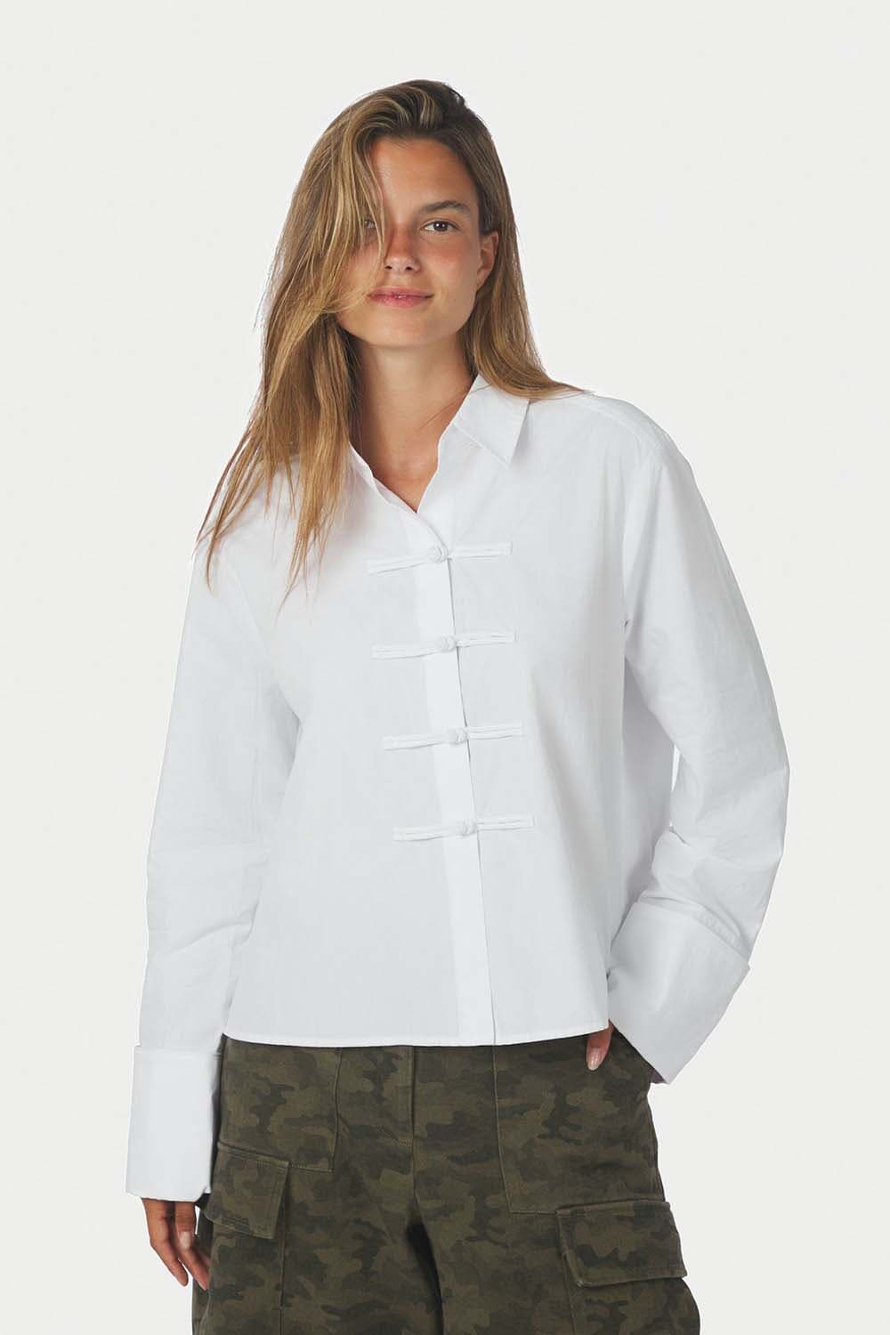 Neo Noir Blouse Cam Poplin Off White dames