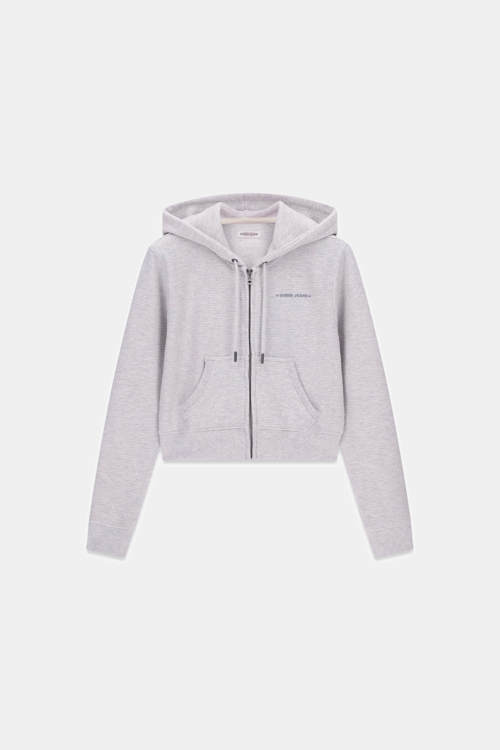 Guess Katoenen Wafel Sweater in grijs