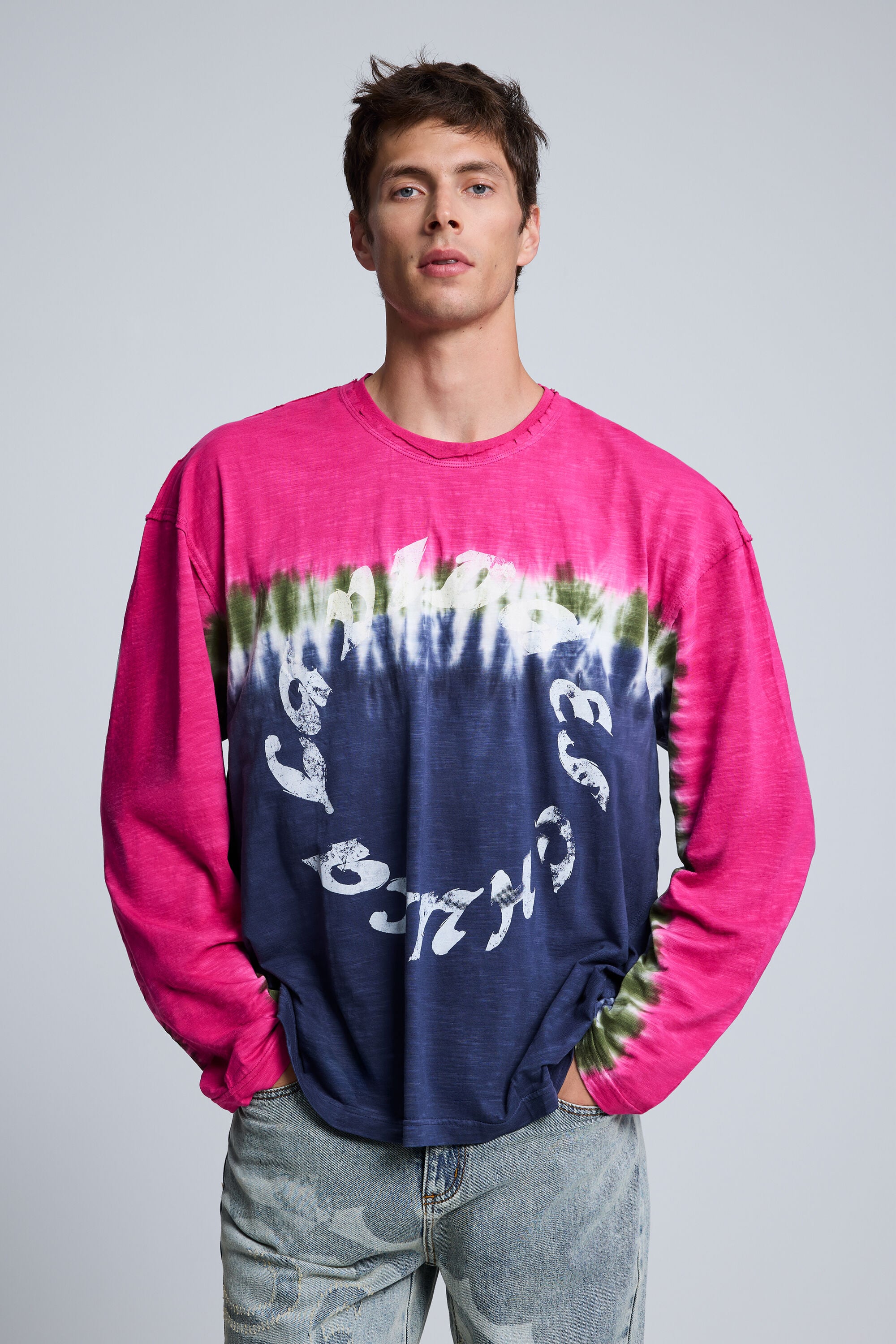 Desigual T-shirt met lange mouwen met print