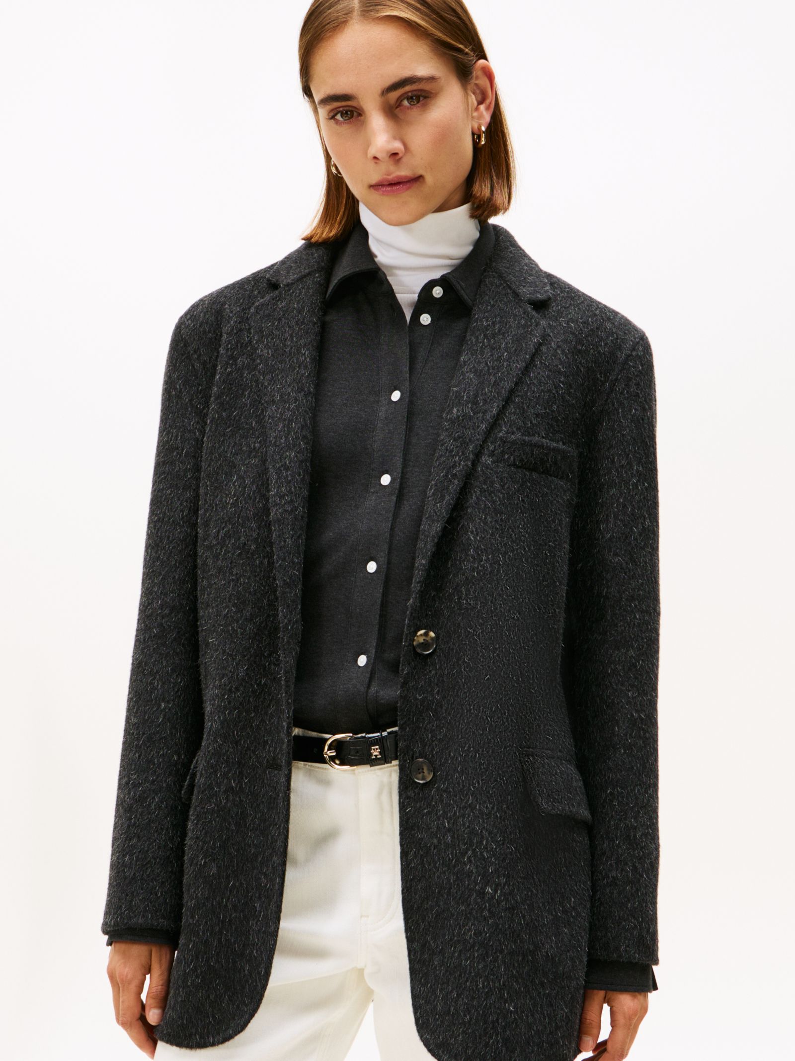 Tommy Hilfiger Oversized blazer van wolmix