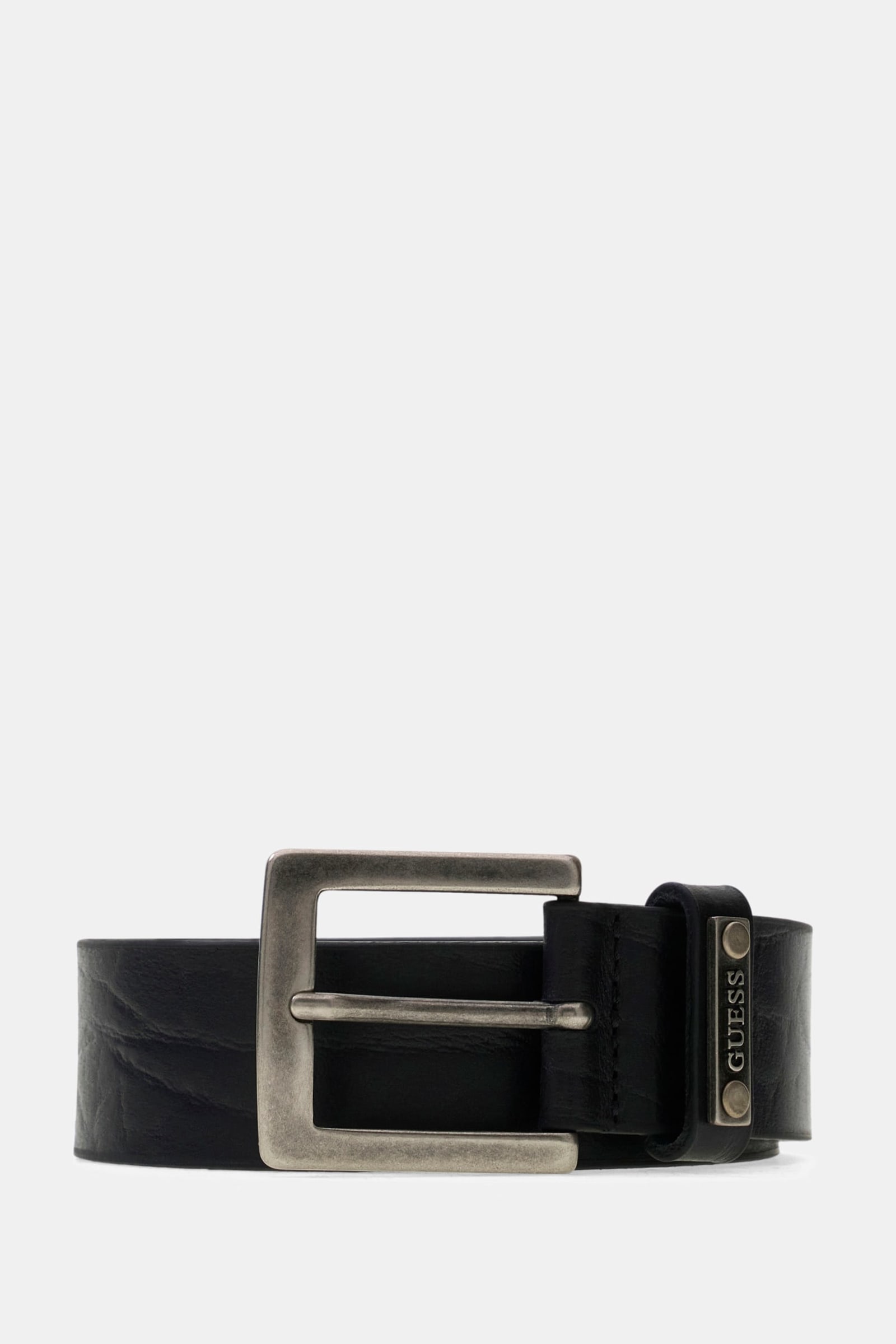 Guess Echte Leren Riem for men in zwart
