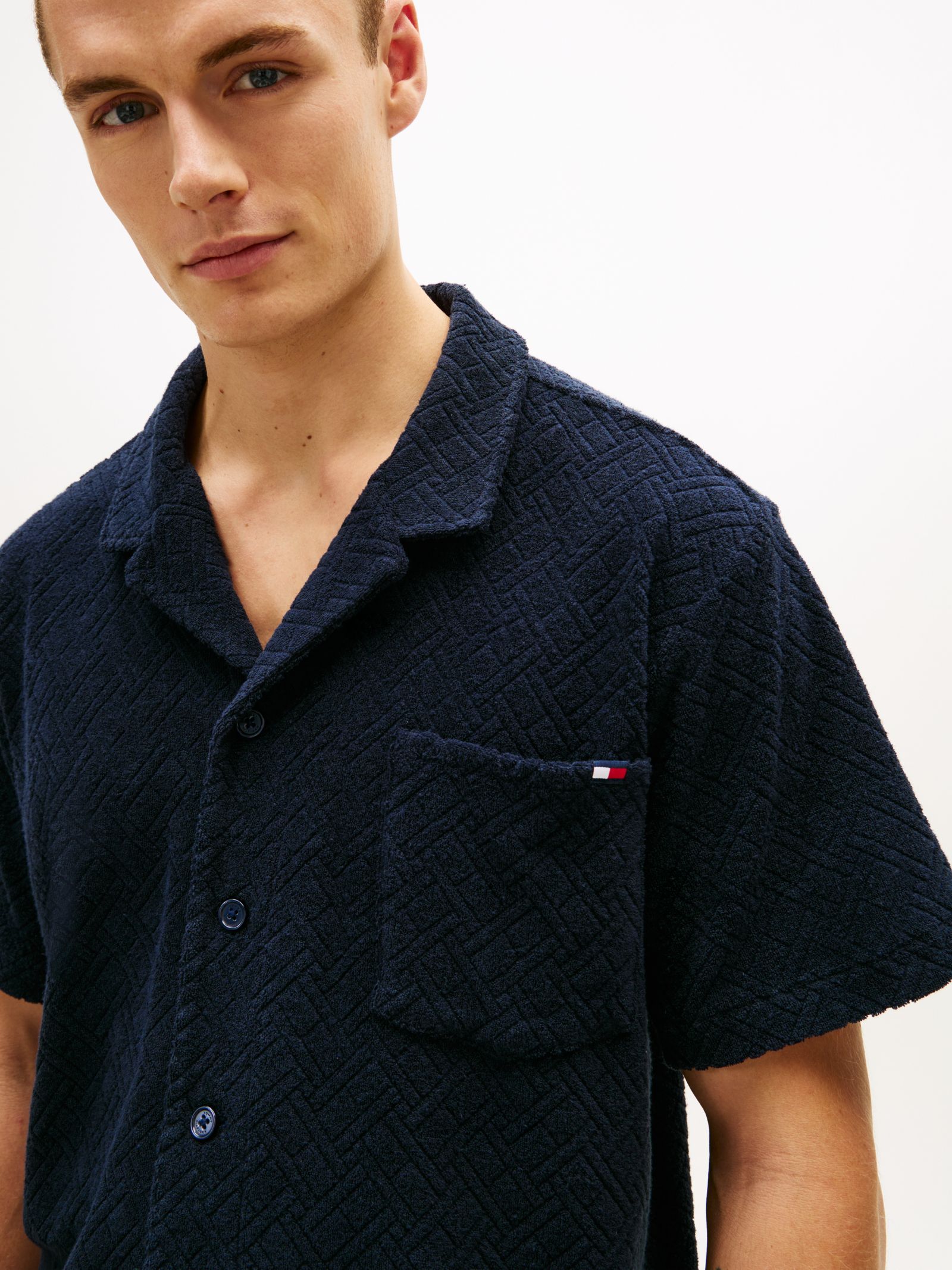 Tommy Hilfiger Essential Terry overhemd met korte mouwen