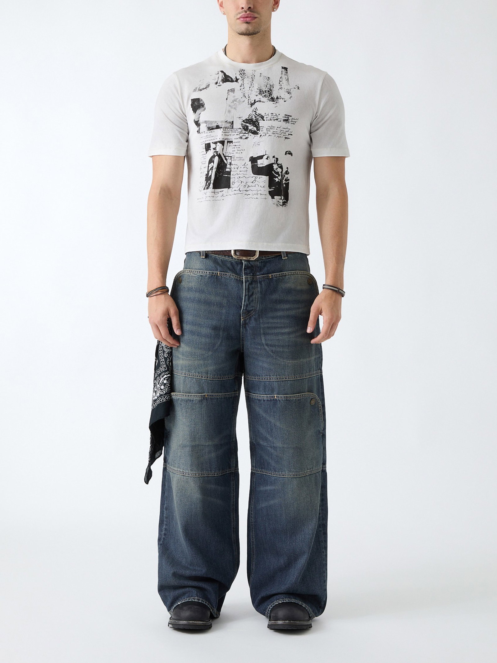 Guess Bedrukt T-Shirt for men in wit
