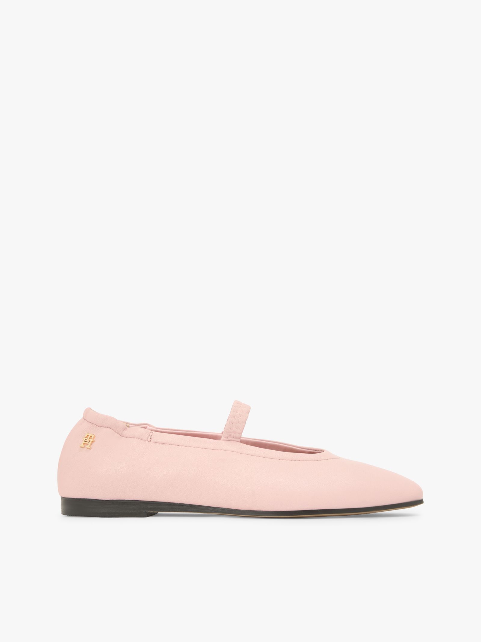Tommy Hilfiger Ballerina van leer met elastische band