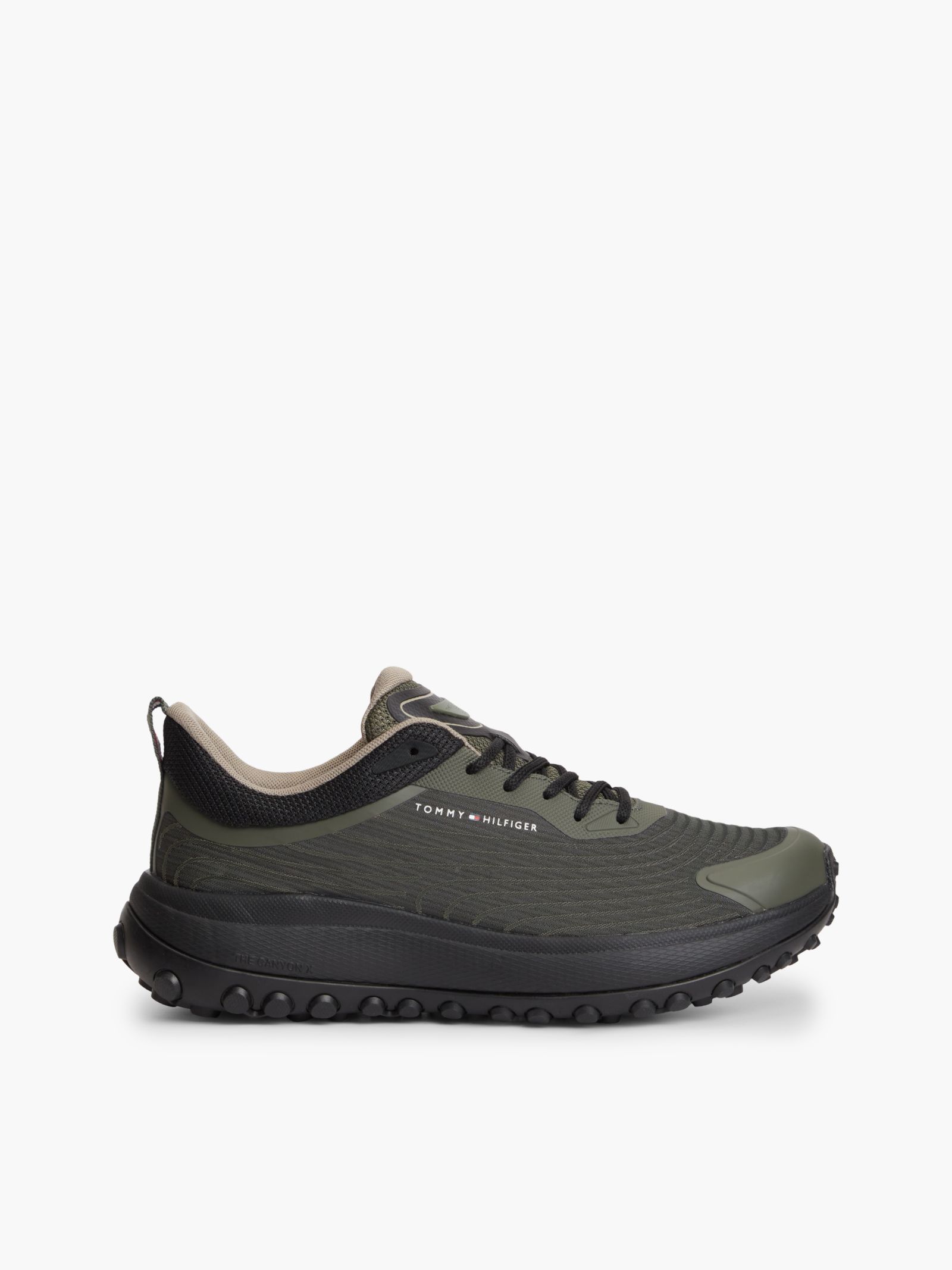 Tommy Hilfiger The Canyon Jacquard gebreide sneaker in groen