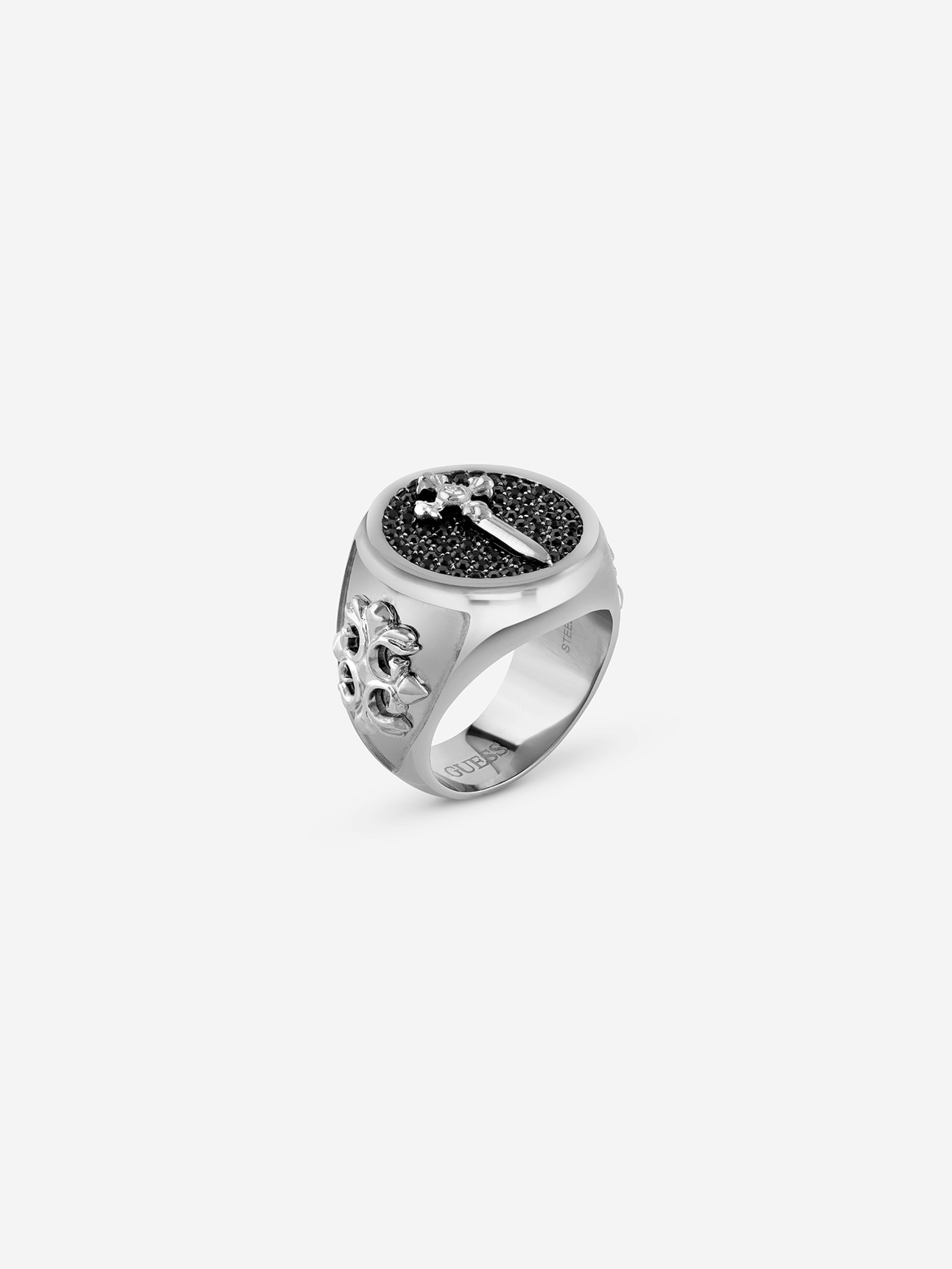 Guess Ring Rebel Knight in zilver