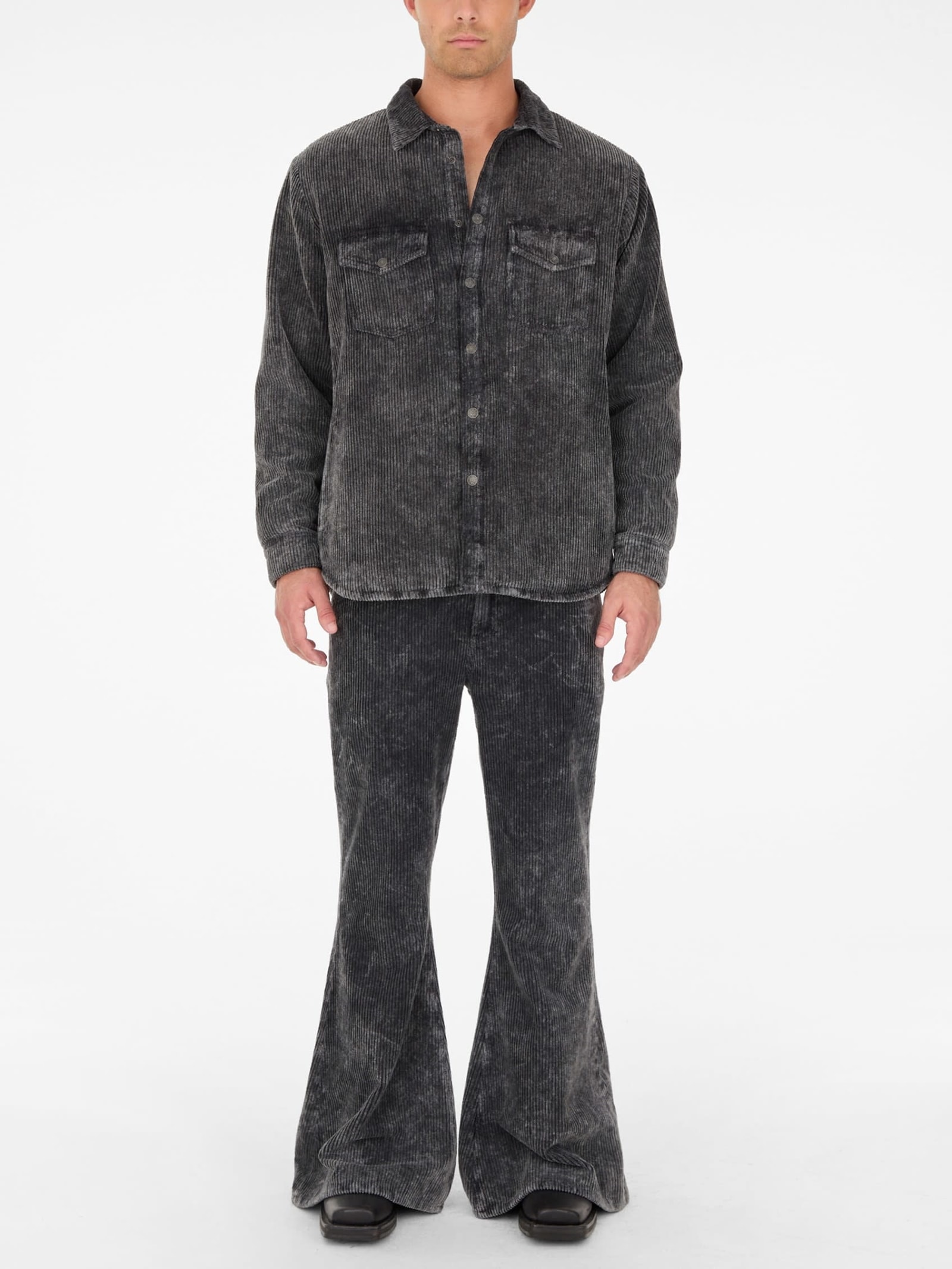 Guess Overshirt Van Gewatteerd Fluweel