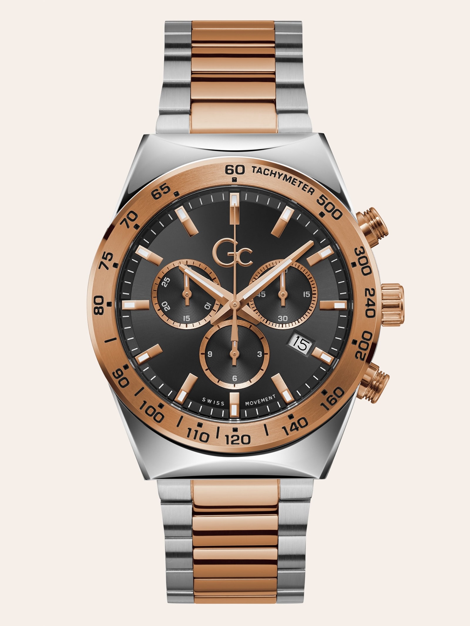 Guess Horloge Gc Chronograaf Staal in zilver