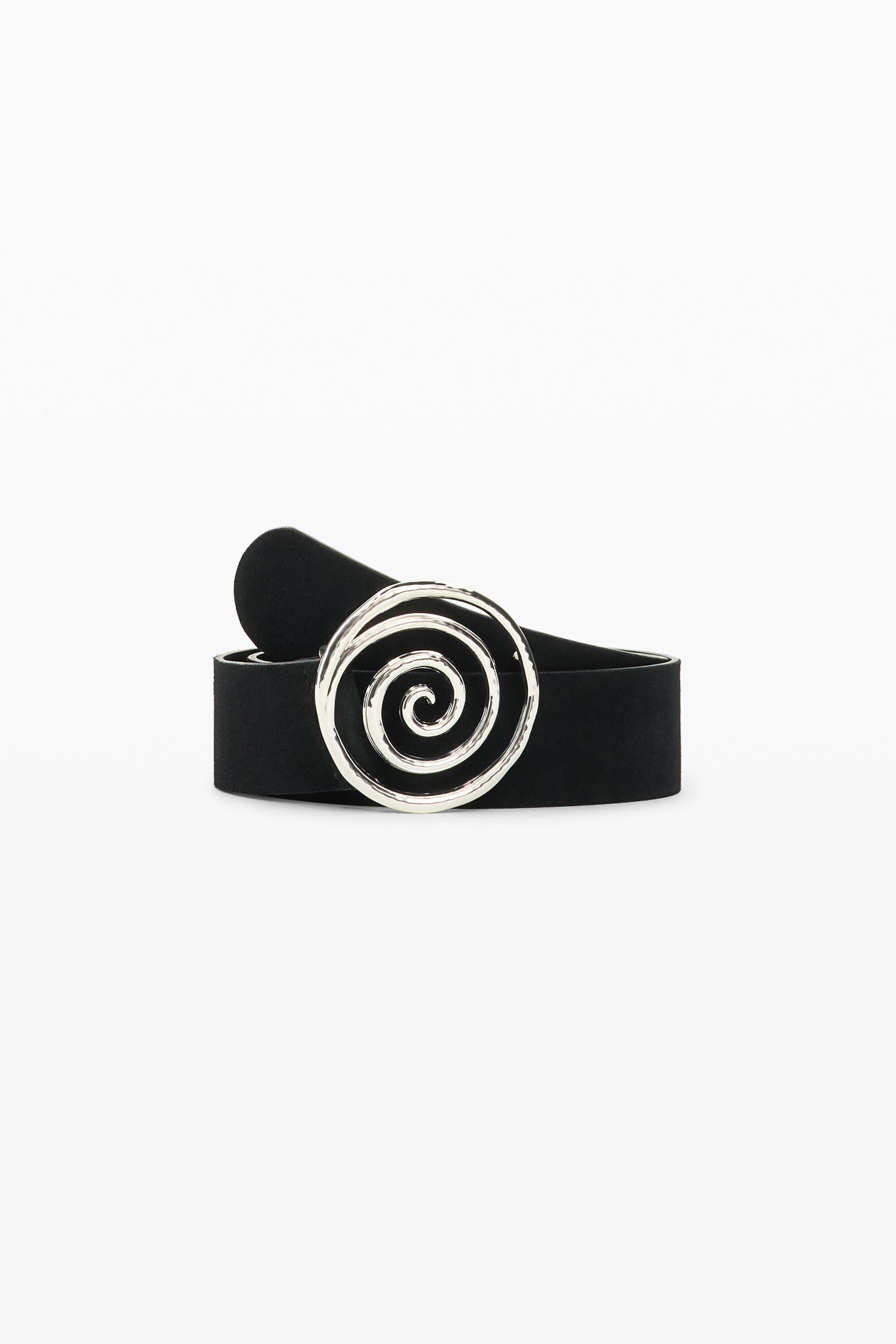Desigual Leren riem met geometrische gesp