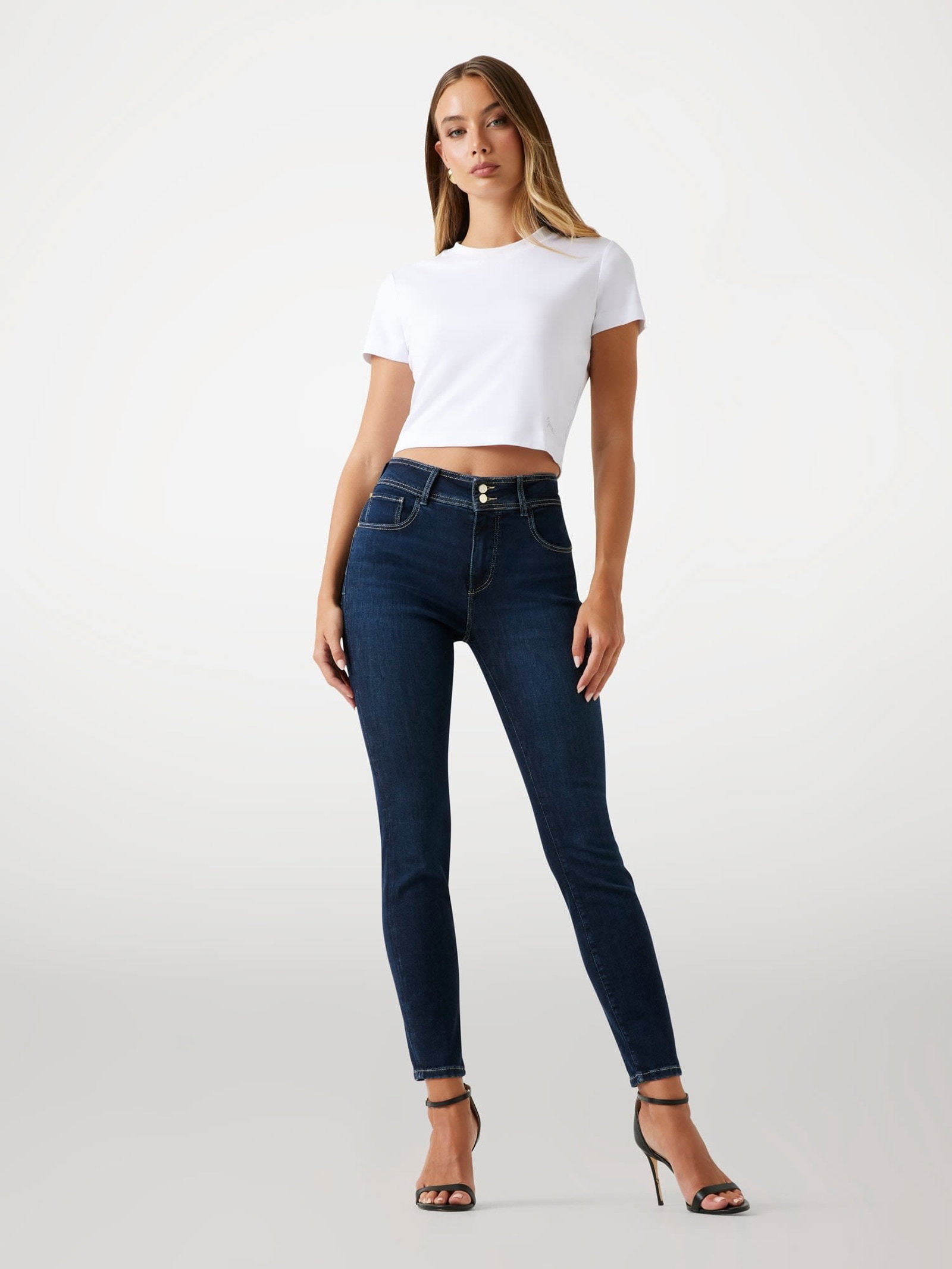 Guess Shape Up Skinny Jeans in blauw