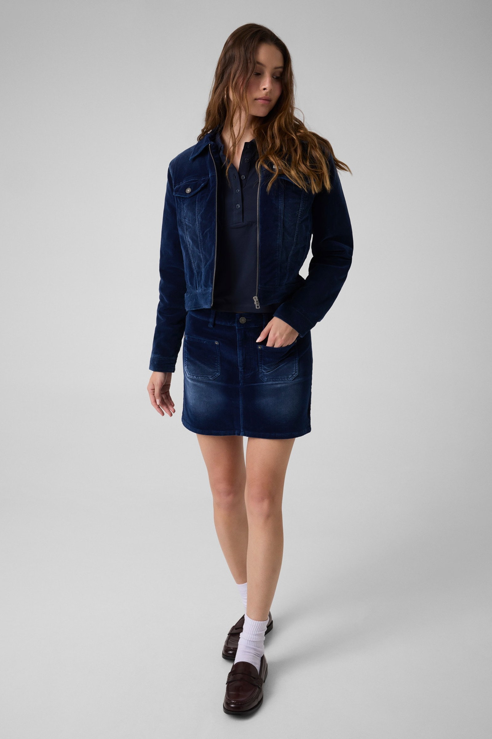 Guess Denim Minirok Met Opgestikte Zakken