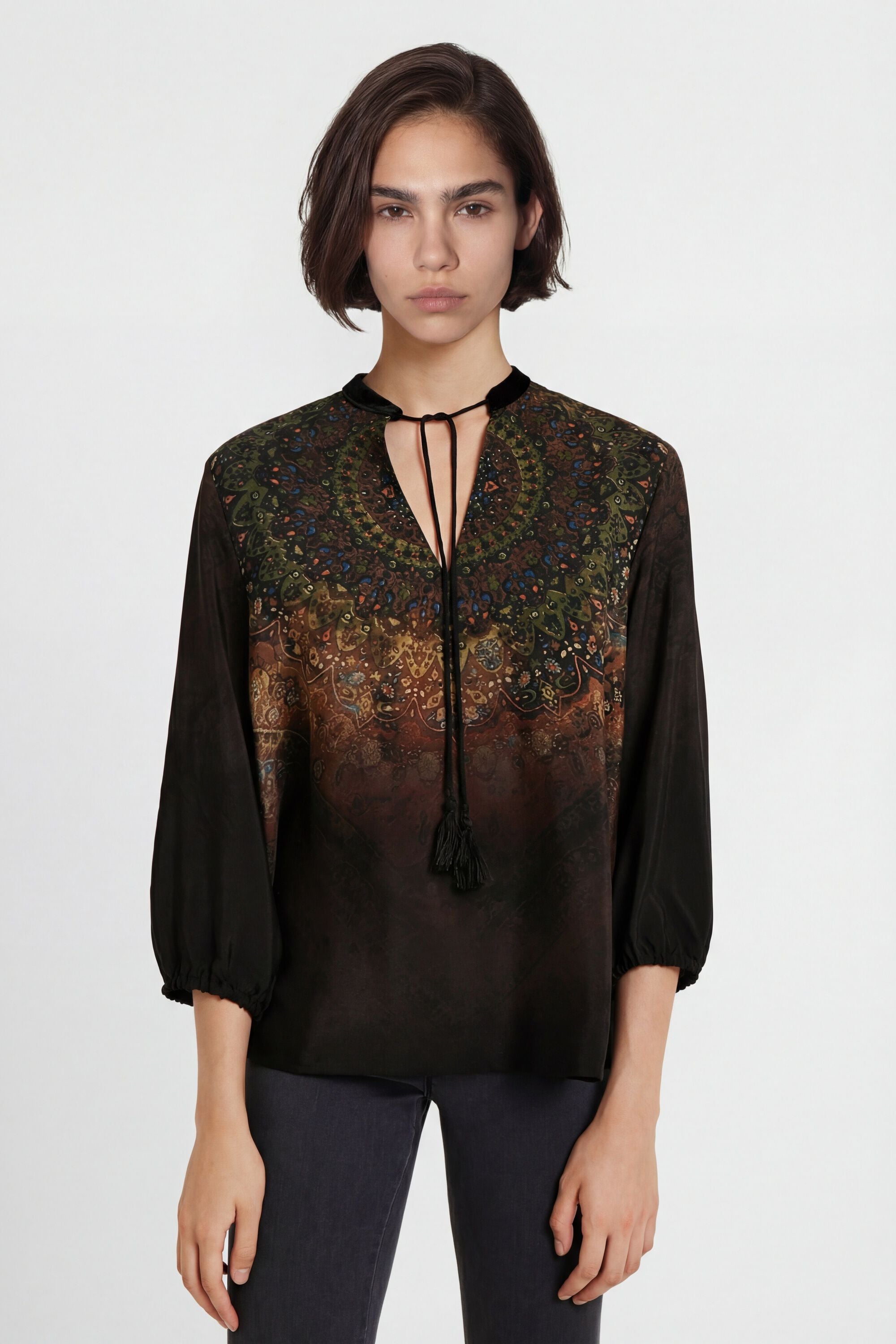 Desigual Bedrukte blouse met 3/4-mouwen