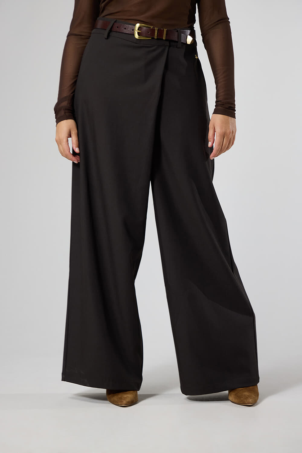 Label Dot Pantalon Rilene Bruin dames