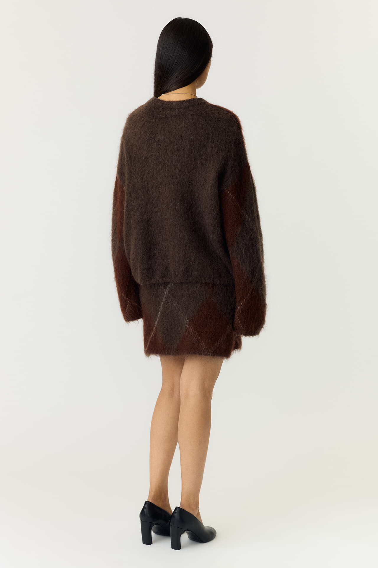 Y.A.S. Trui Argy Mohair Blend Bruin dames