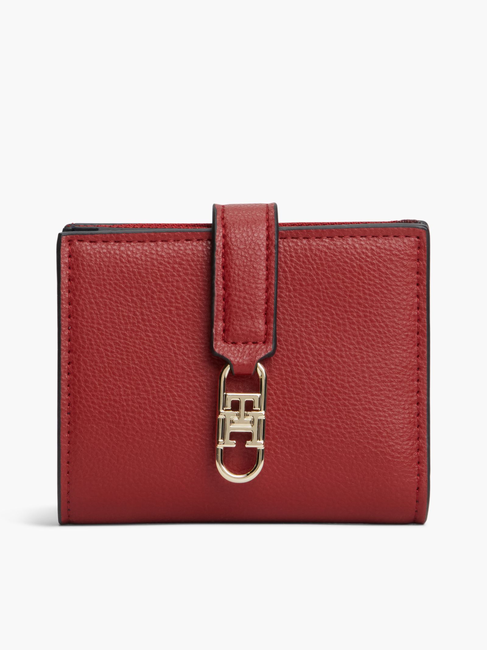 Tommy Hilfiger Bifold portemonnee met metalen TH Monogram in rood