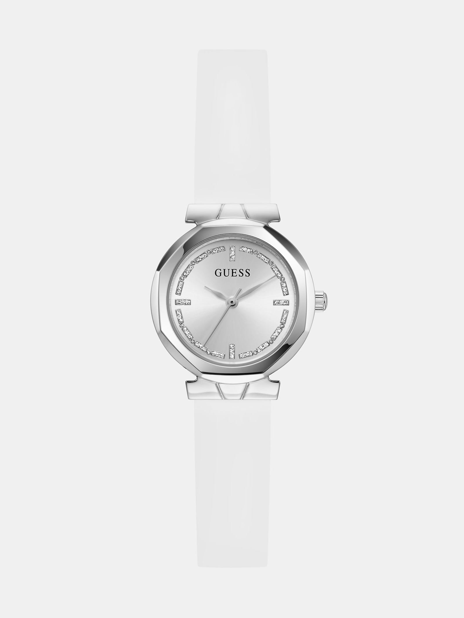 Guess Analoog Horloge Silicone 26 Mm in wit