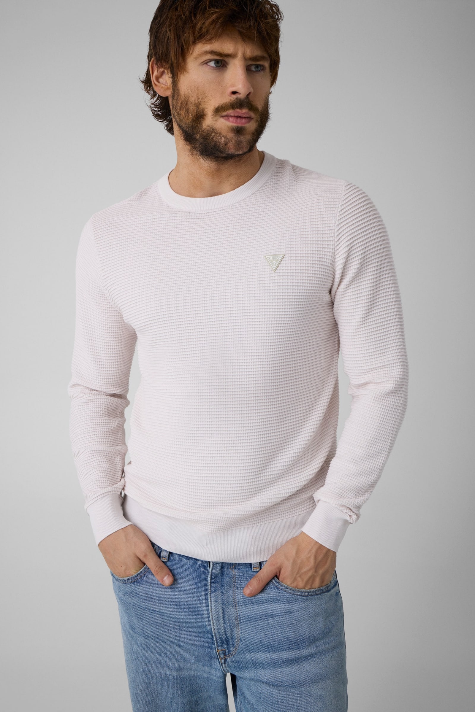 Guess Trui In Gemengd Viscose in wit