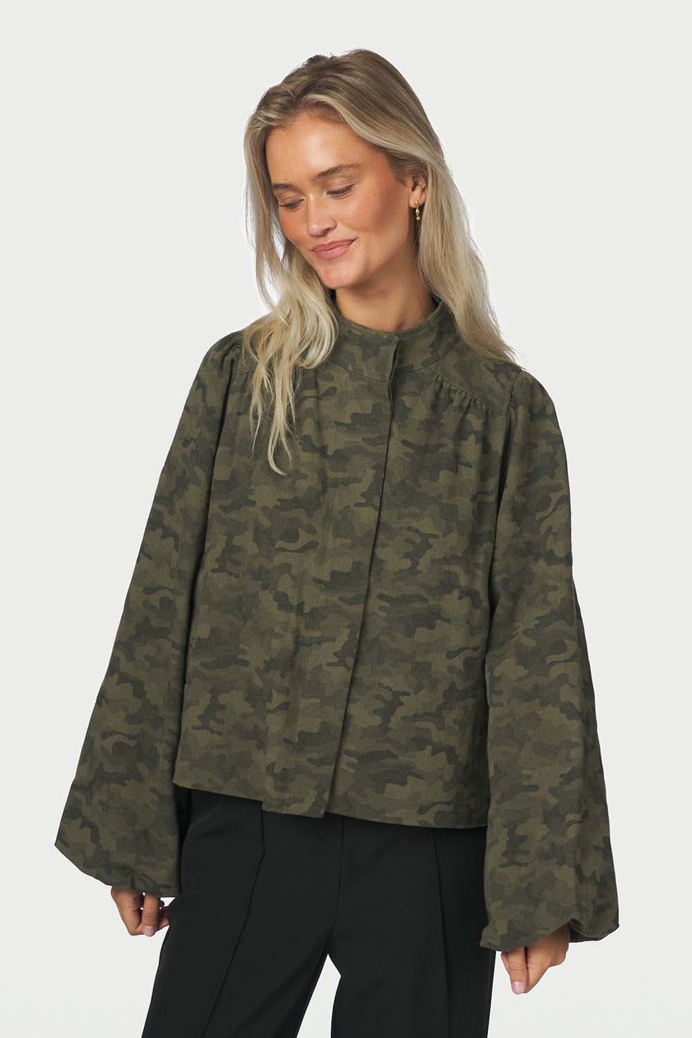 Neo Noir Jasje Tirsa Camou Groen dames