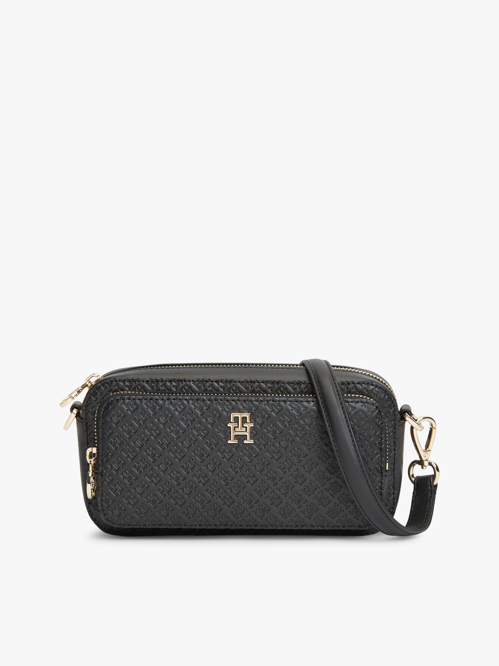 Tommy Hilfiger Crossbody cameratas met TH Monogram in zwart